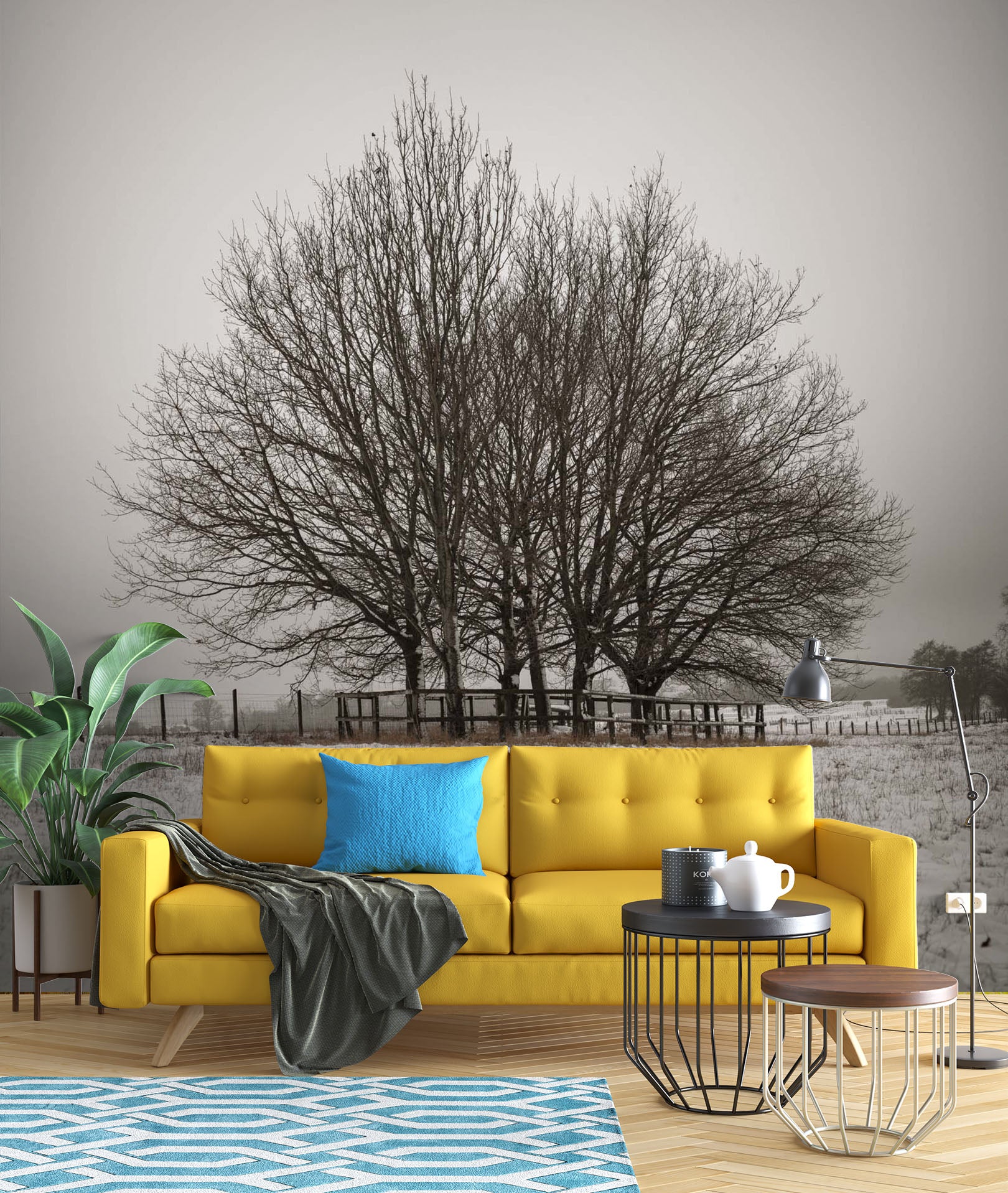 3D Snowy Dead Tree 040 Assaf Frank Wall Mural Wall Murals