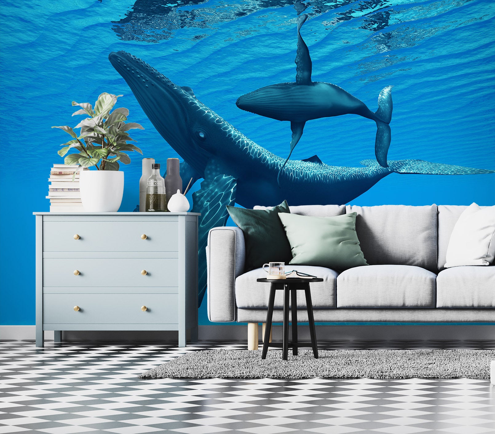 3D Whale 58138 Wall Murals