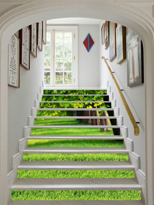 3D Grassland 8651 Stair Risers Wallpaper AJ Wallpaper 