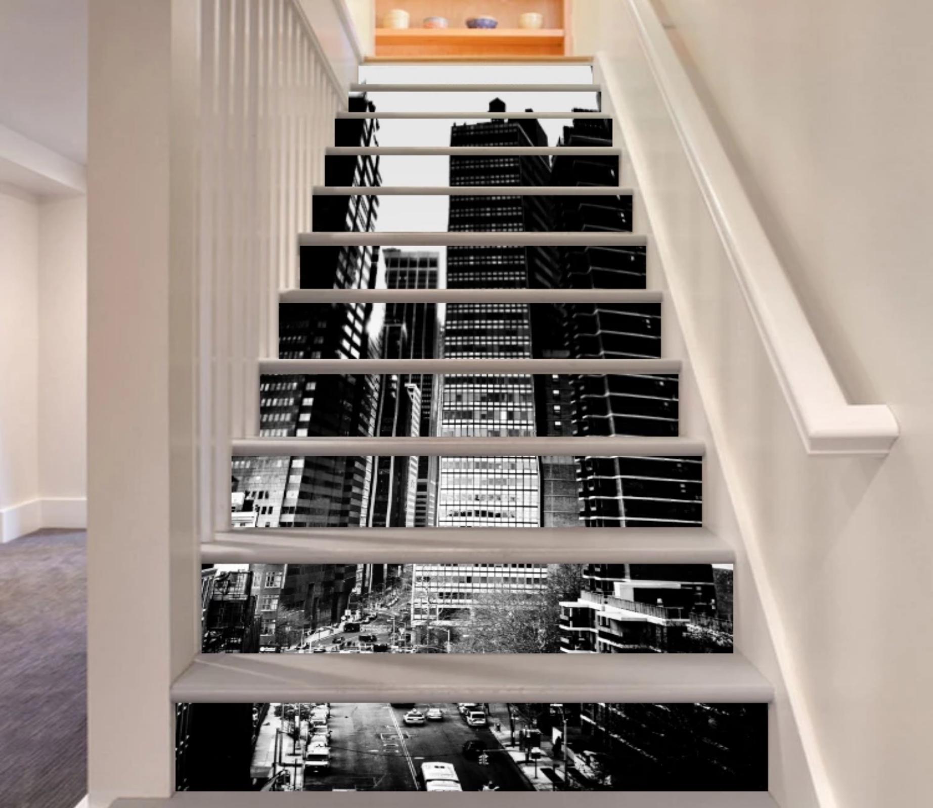 3D City 3692 Stair Risers Wallpaper AJ Wallpaper 