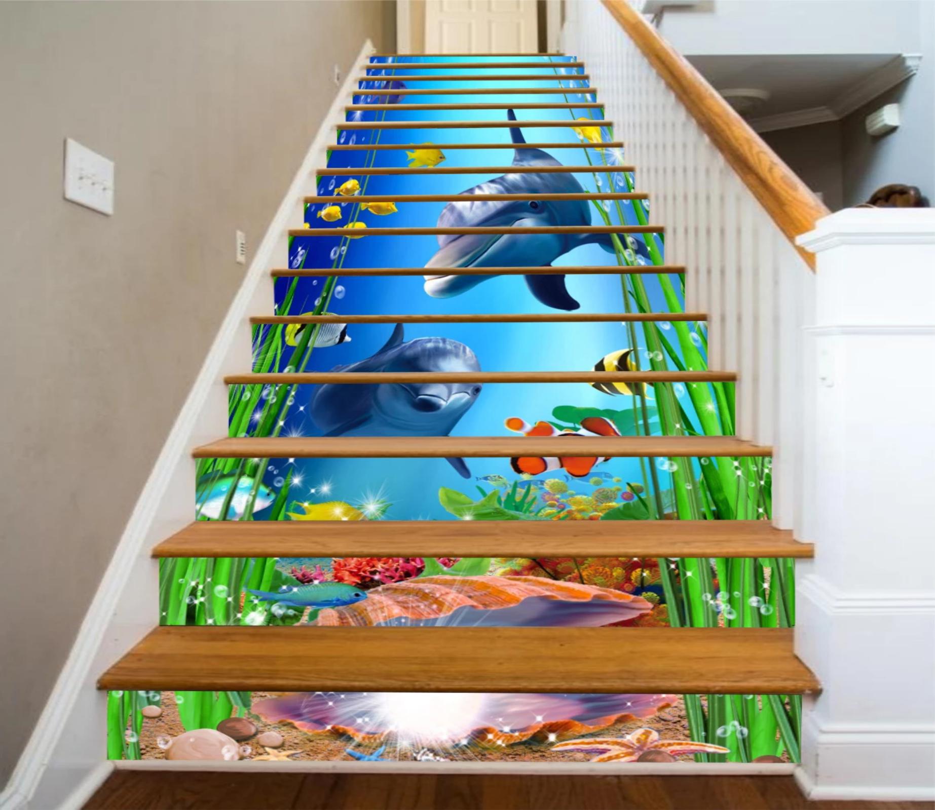 3D Rivers 3726 Stair Risers Wallpaper AJ Wallpaper 