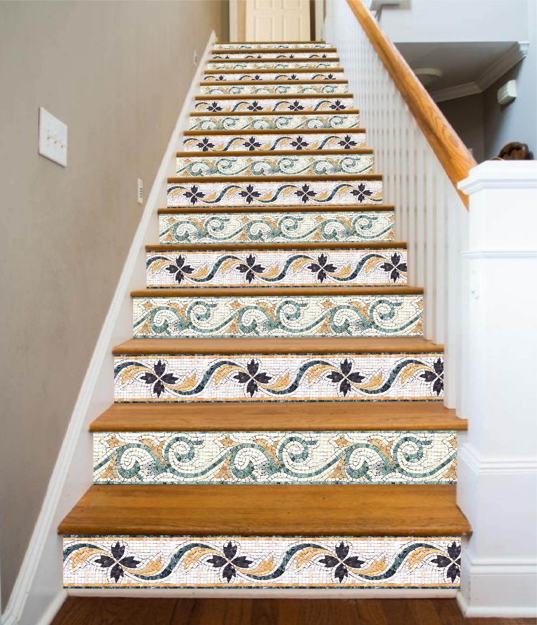 3D Fancy Borders IN Printing 33 Stair Risers Wallpaper AJ Wallpaper 