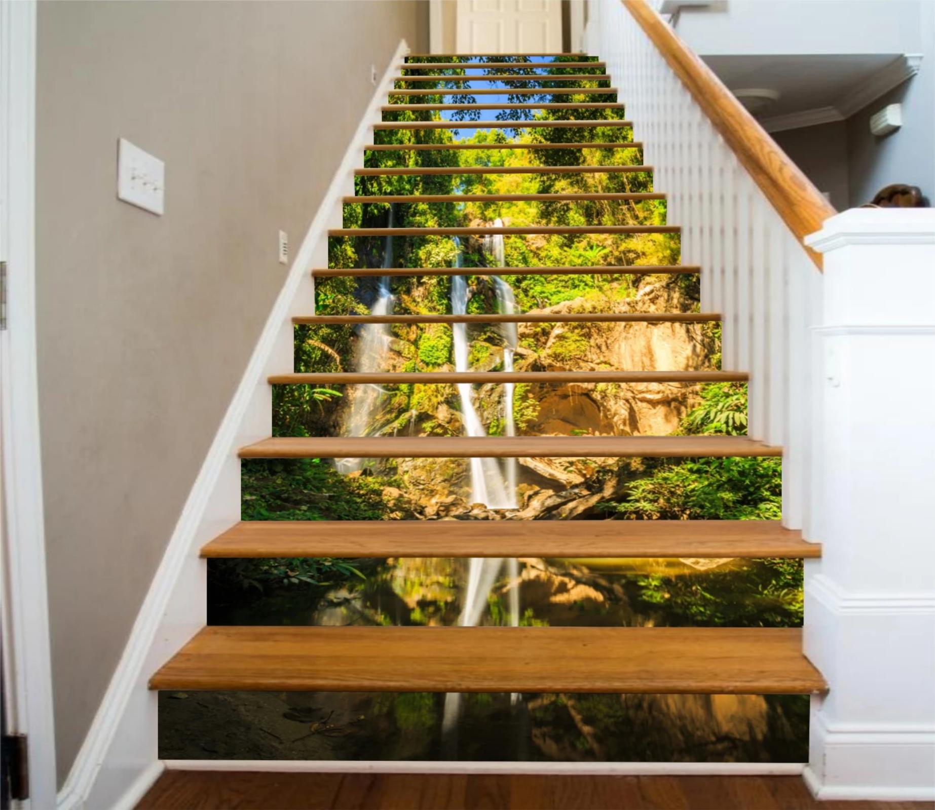 3D Waterfall 1894 Stair Risers Wallpaper AJ Wallpaper 