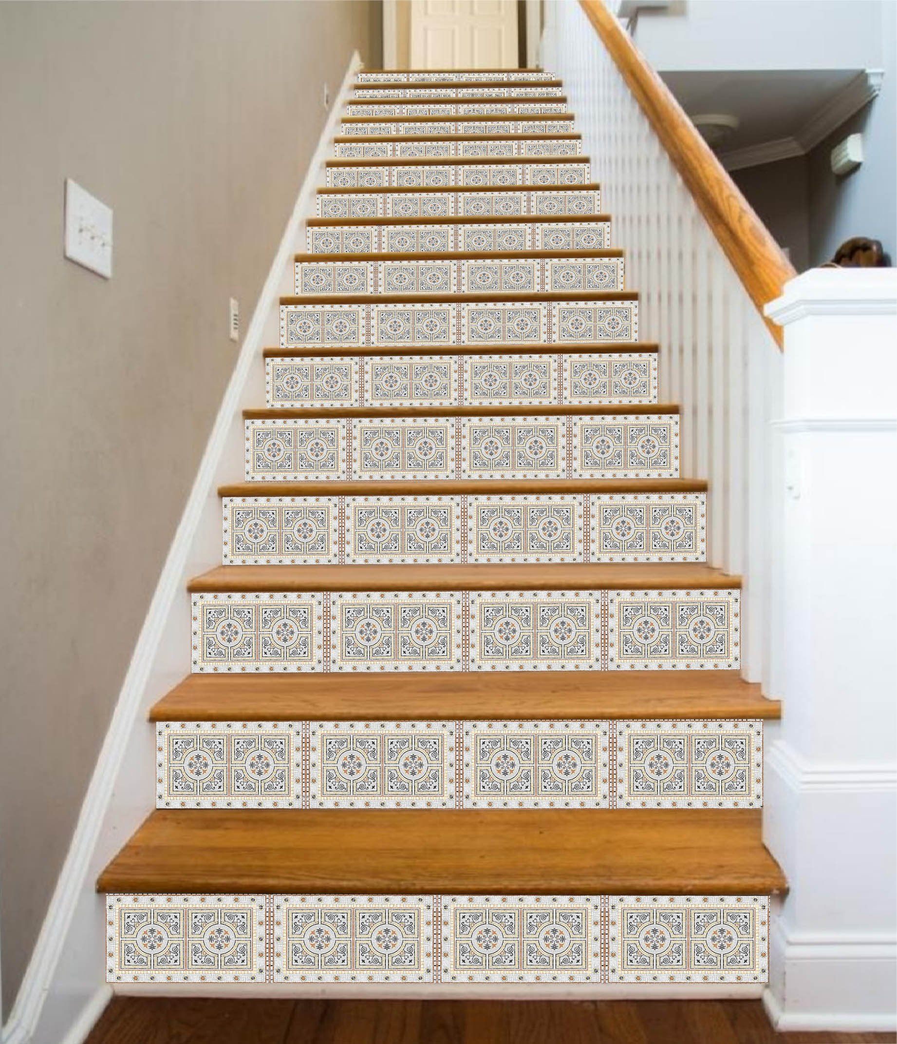 3D Retro Pattern 167 Stair Risers Wallpaper AJ Wallpaper 