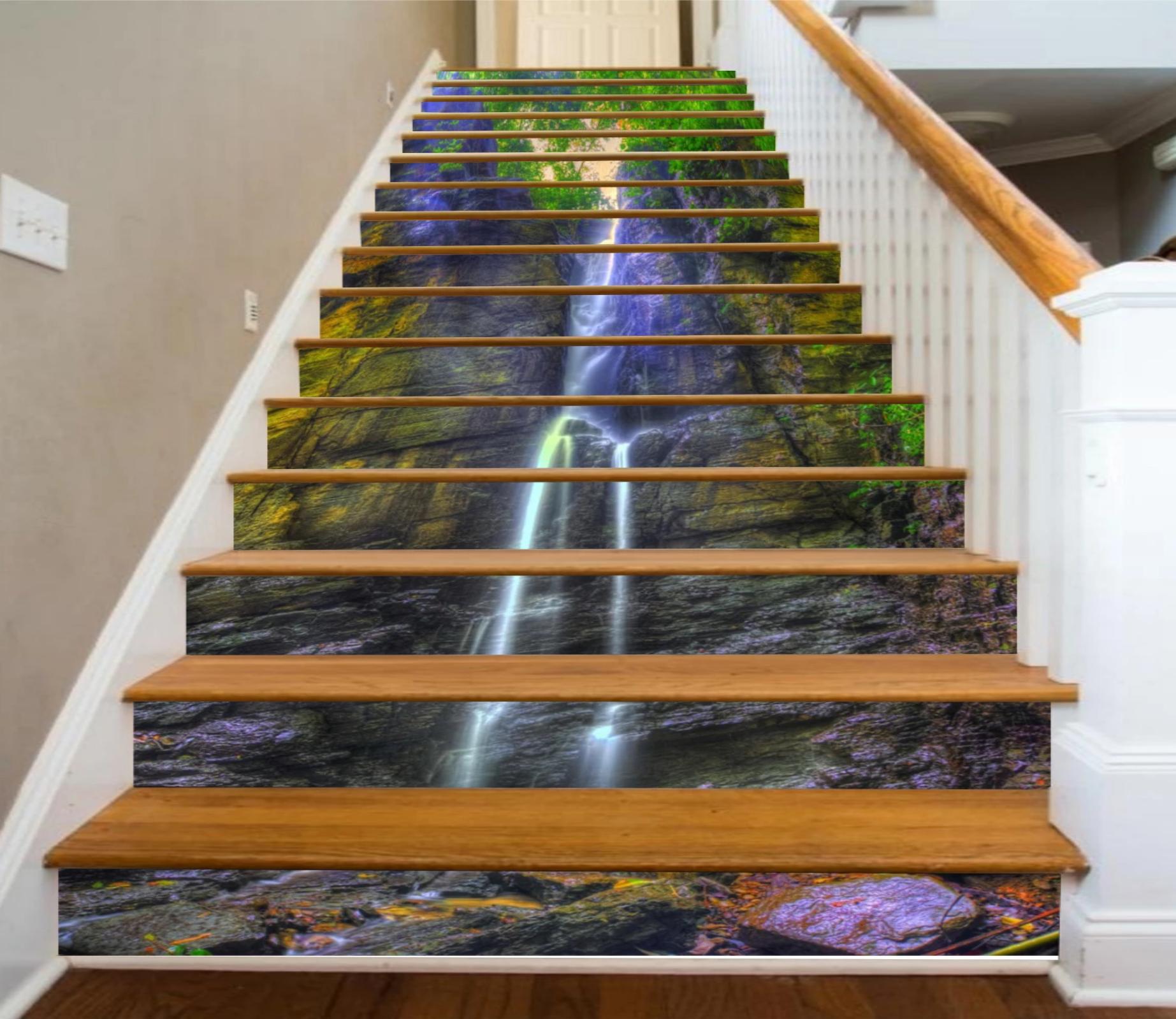 3D Waterfall 2313 Stair Risers Wallpaper AJ Wallpaper 