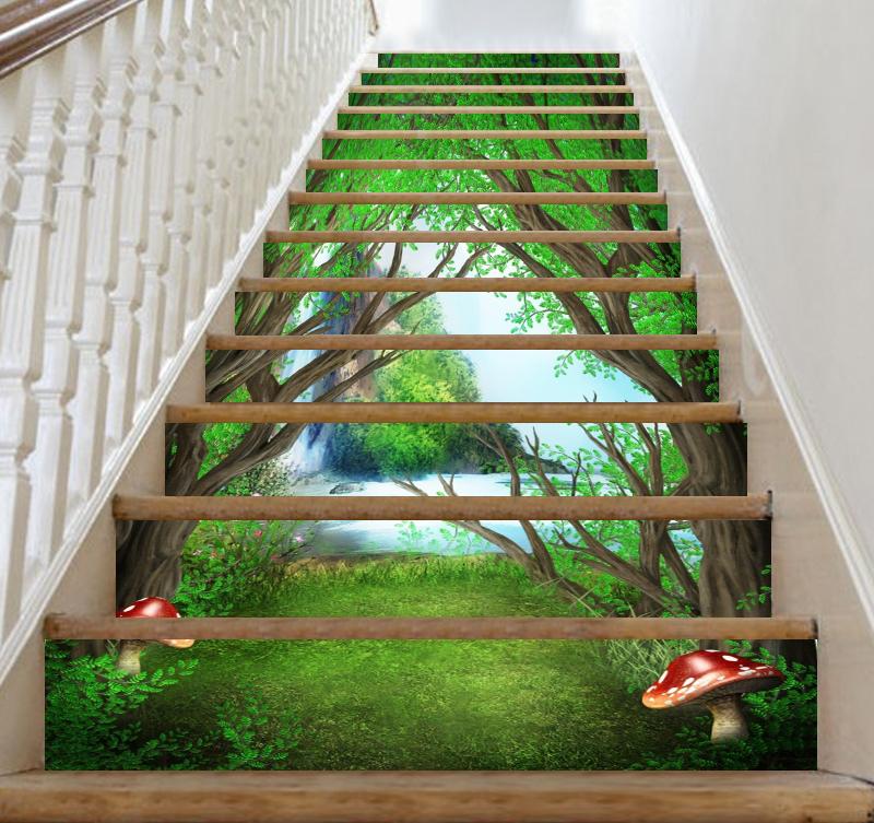 3D Jungle 4639 Stair Risers Wallpaper AJ Wallpaper 