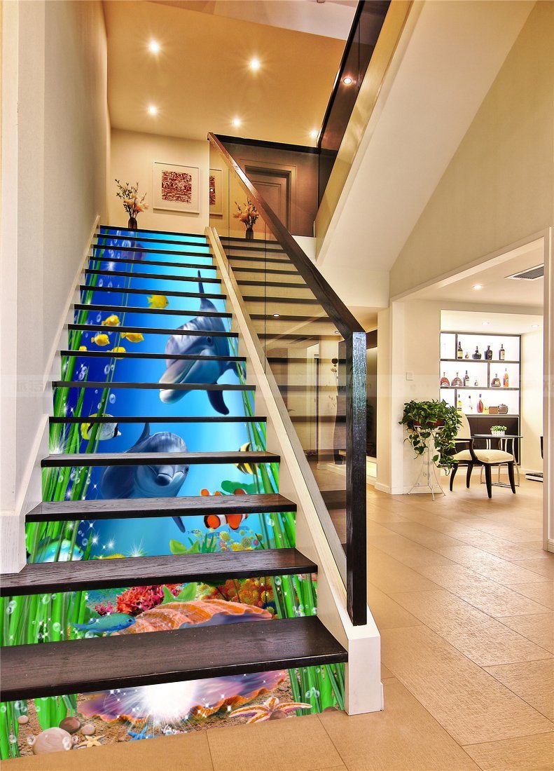 3D Rivers 3726 Stair Risers Wallpaper AJ Wallpaper 