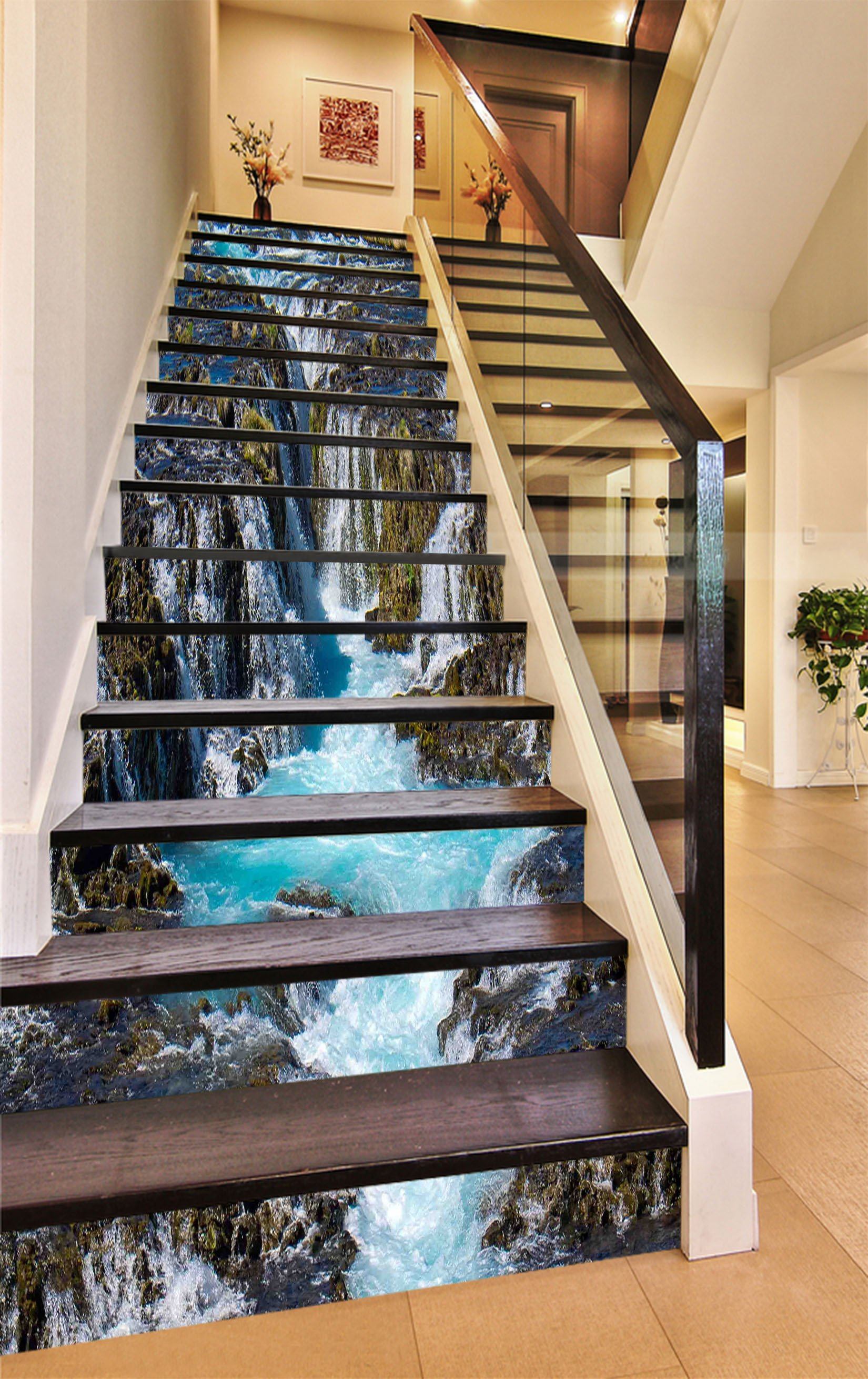 3D Beautiful River 1114 Stair Risers Wallpaper AJ Wallpaper 