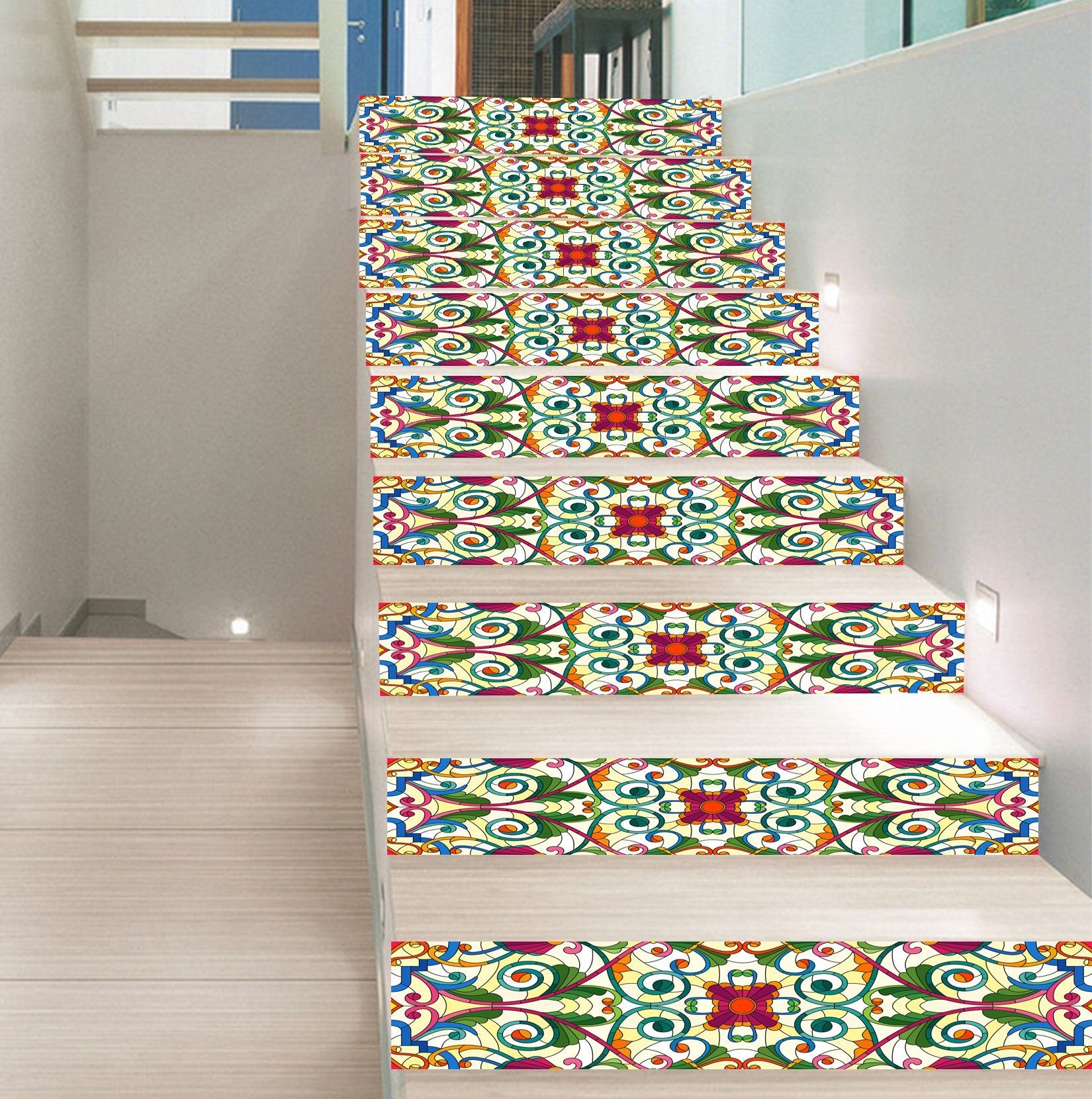 3D Retro Pattern 843 Stair Risers Wallpaper AJ Wallpaper 