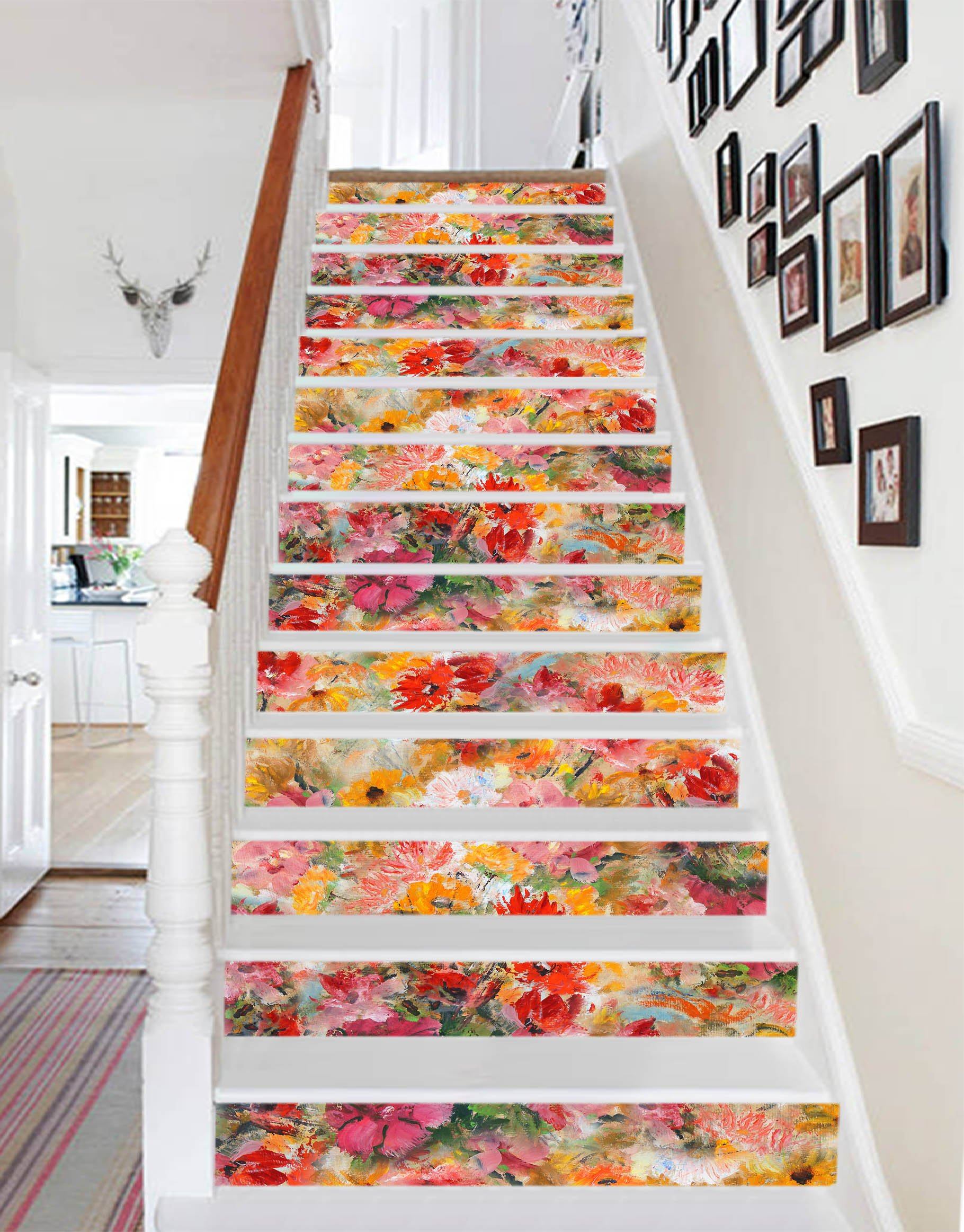 3D Flowers 531 Stair Risers Wallpaper AJ Wallpaper 