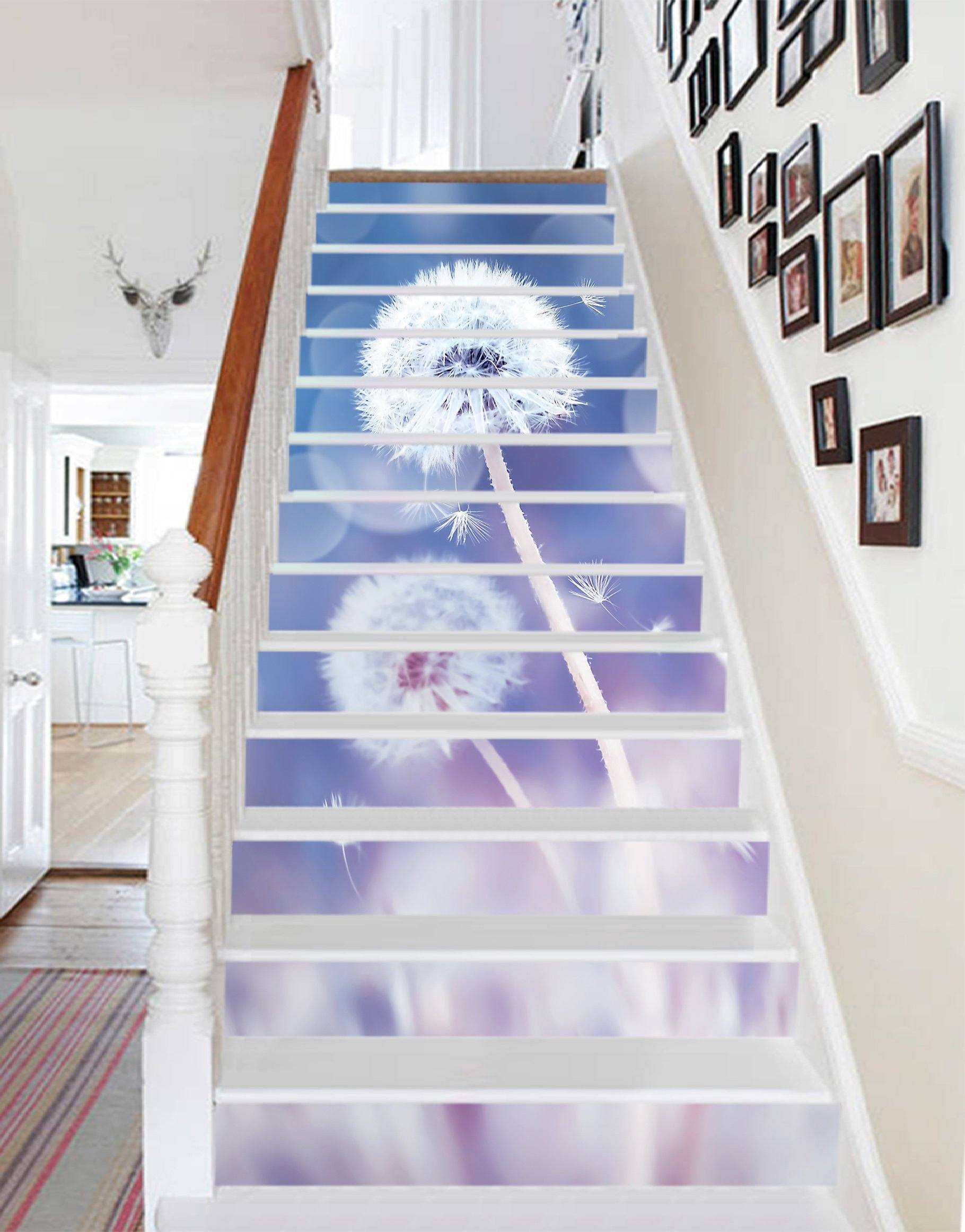 3D Dandelion 3520 Stair Risers Wallpaper AJ Wallpaper 