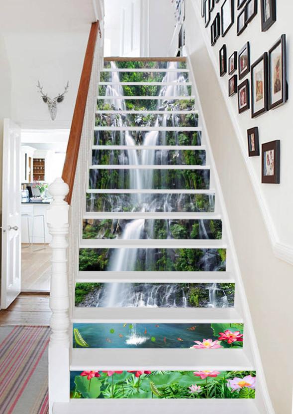 3D Streams Scenery 575 Stair Risers Wallpaper AJ Wallpaper 