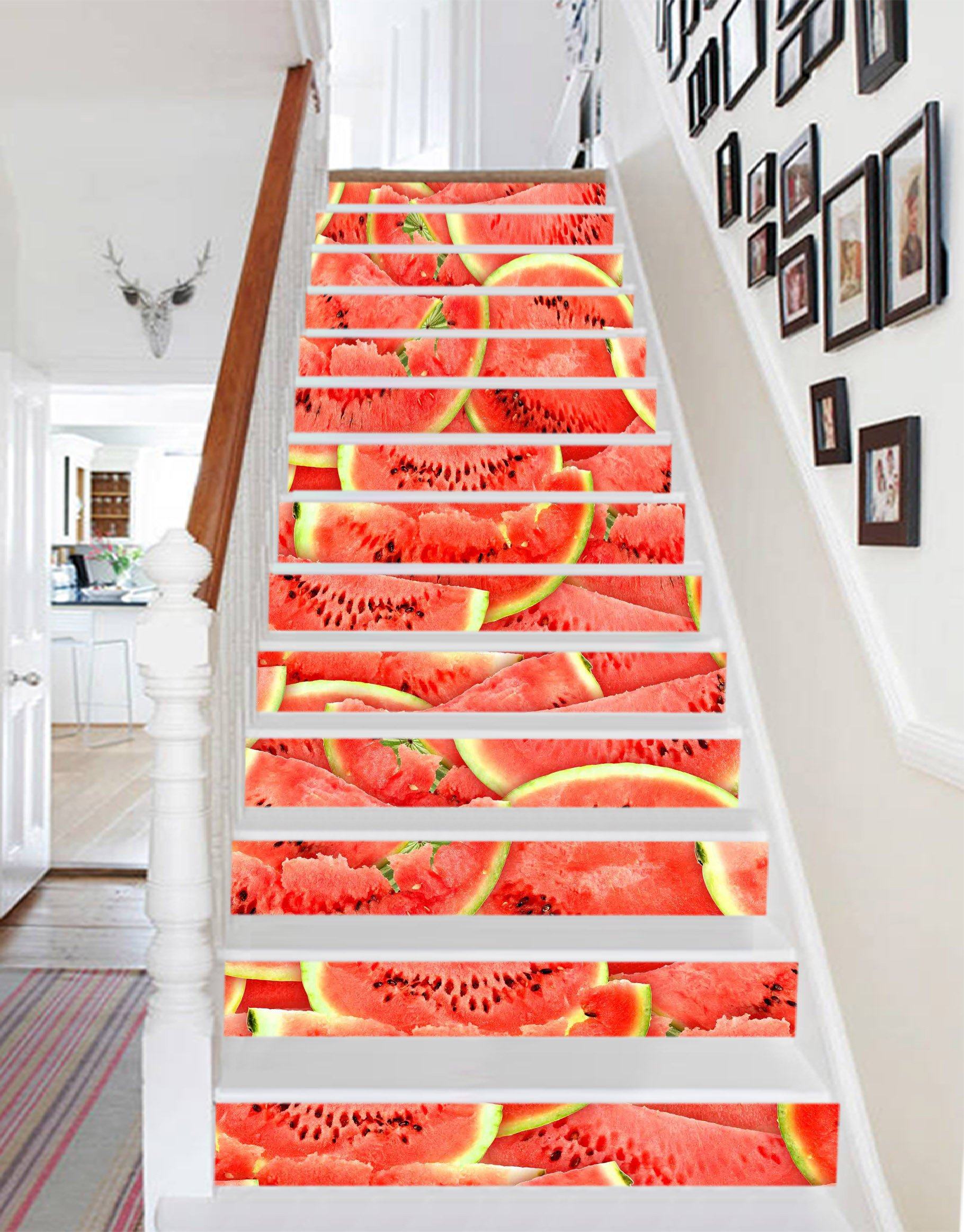 3D Watermelon Slices 1132 Stair Risers Wallpaper AJ Wallpaper 