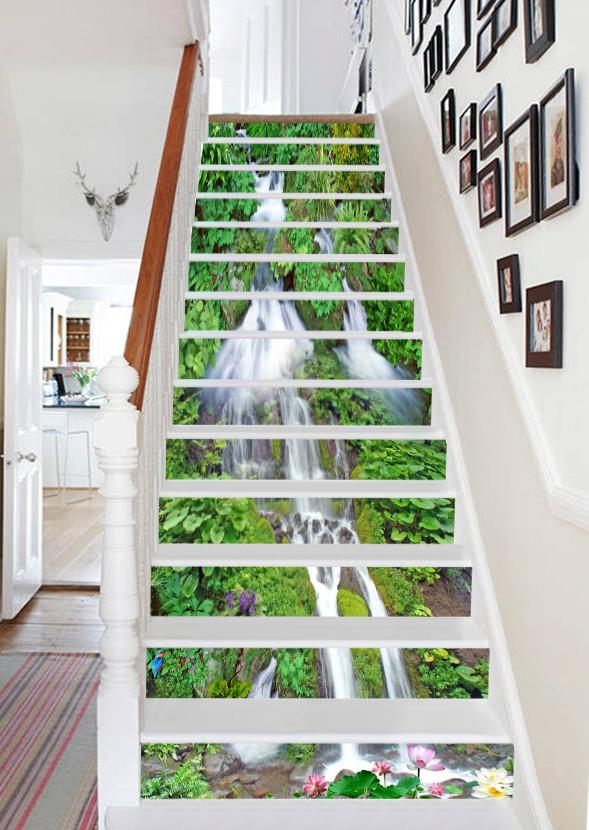 3D Stream Scenery 783 Stair Risers Wallpaper AJ Wallpaper 