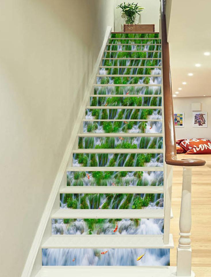 3D Streams Scenery 675 Stair Risers Wallpaper AJ Wallpaper 