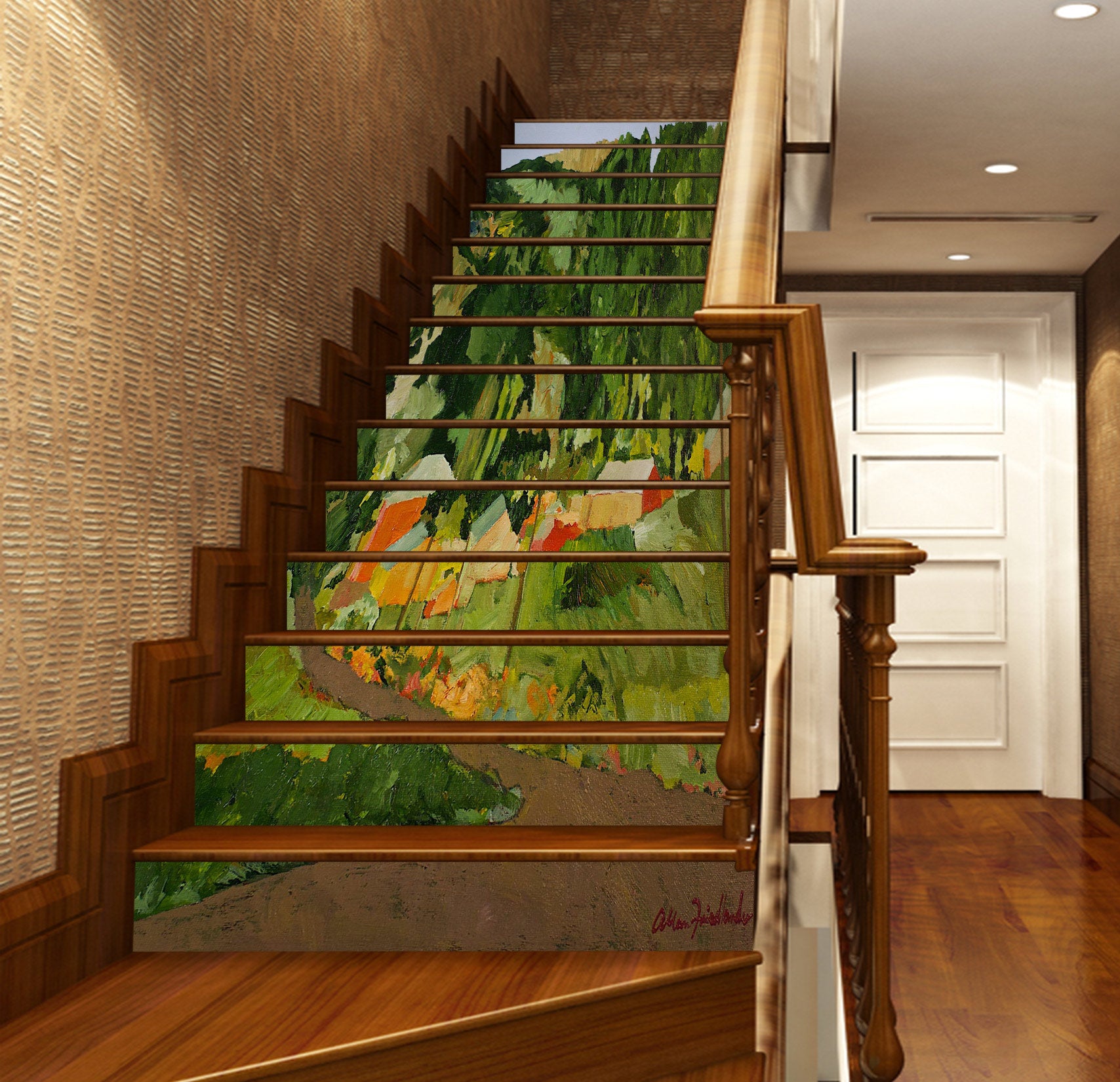 3D Green Hillside Path 89226 Allan P. Friedlander Stair Risers