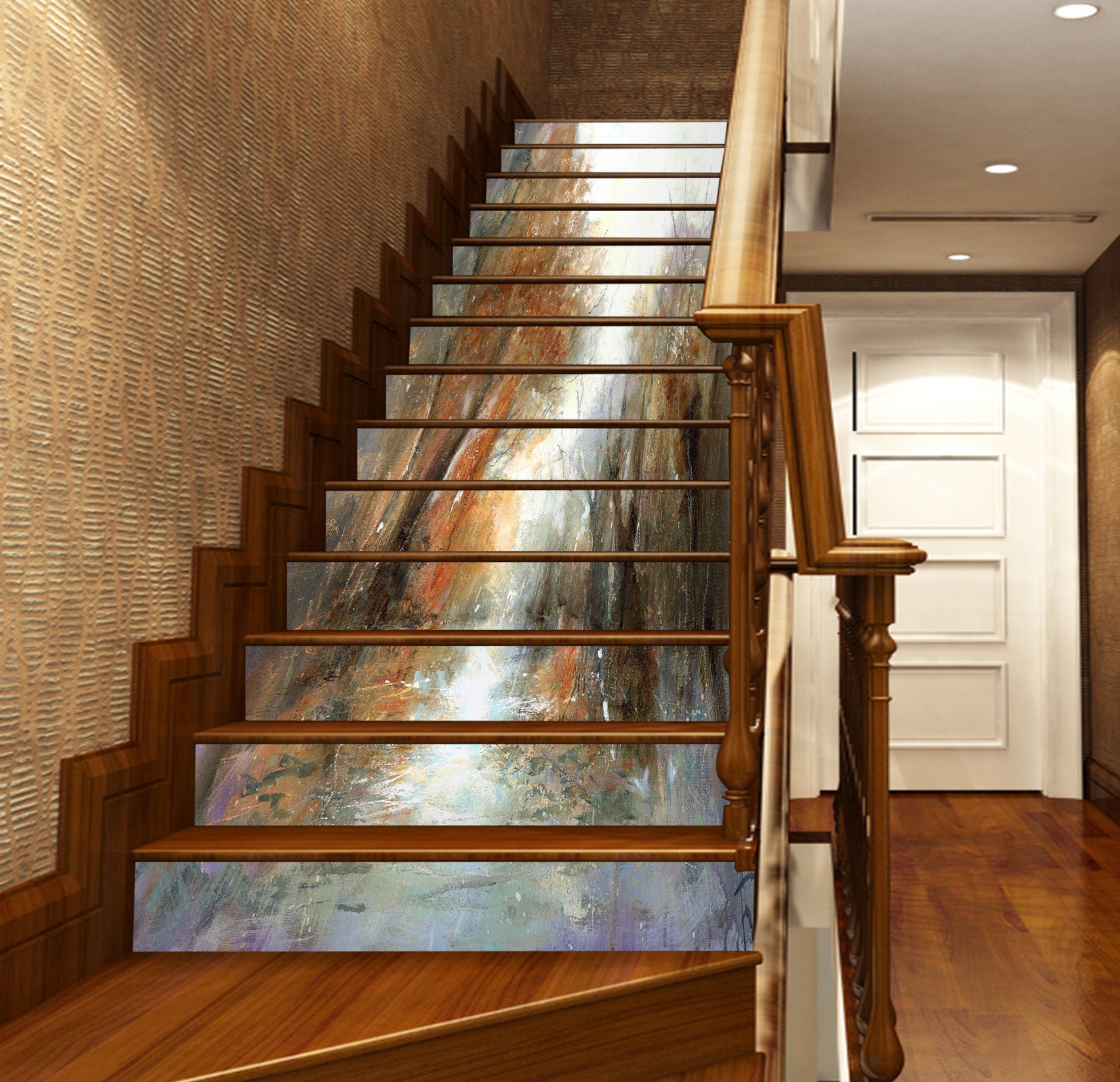 3D Tree Path Painting 94149 Anne Farrall Doyle Stair Risers