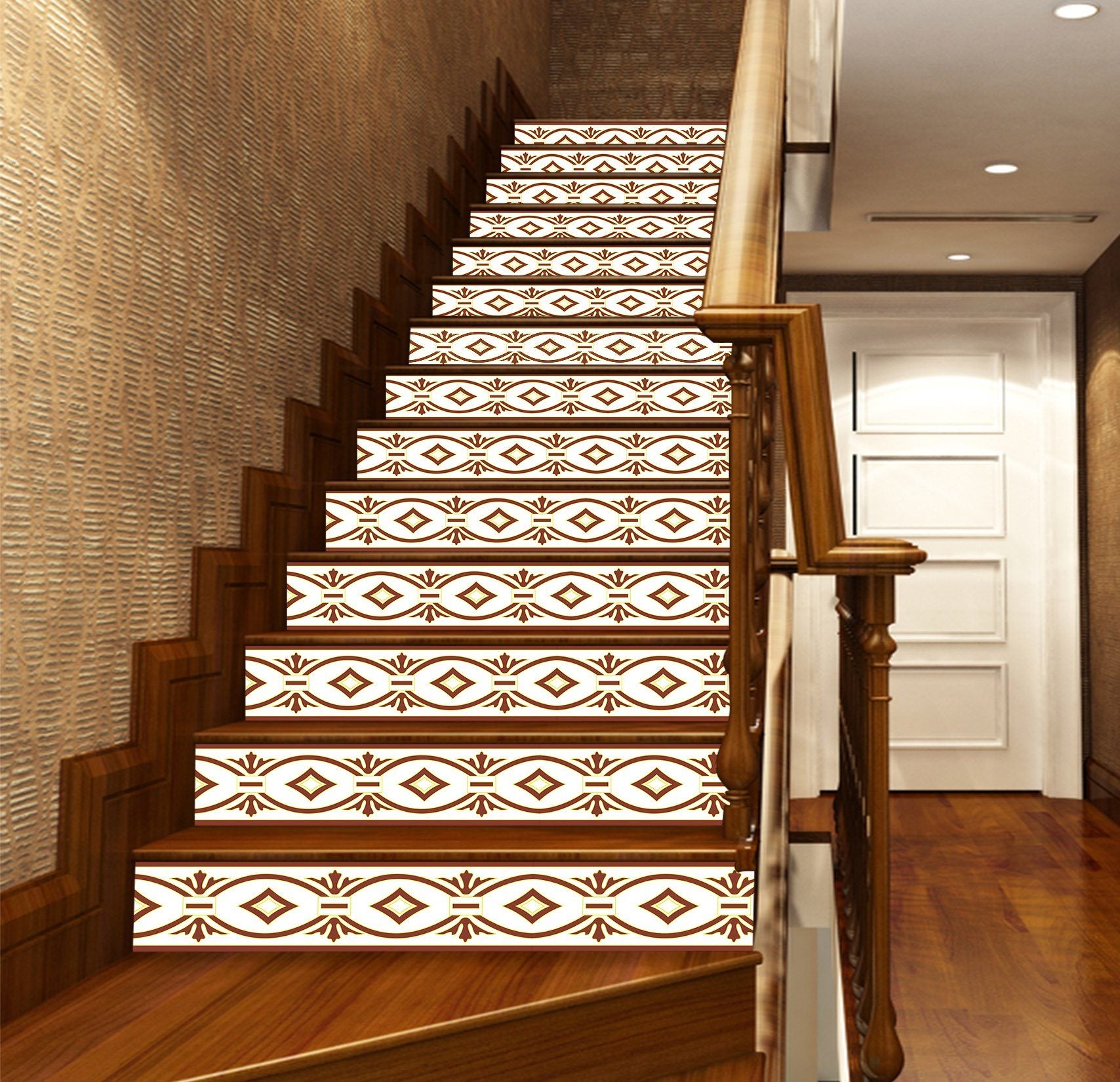 3D Reto Pattern 796 Stair Risers Wallpaper AJ Wallpaper 