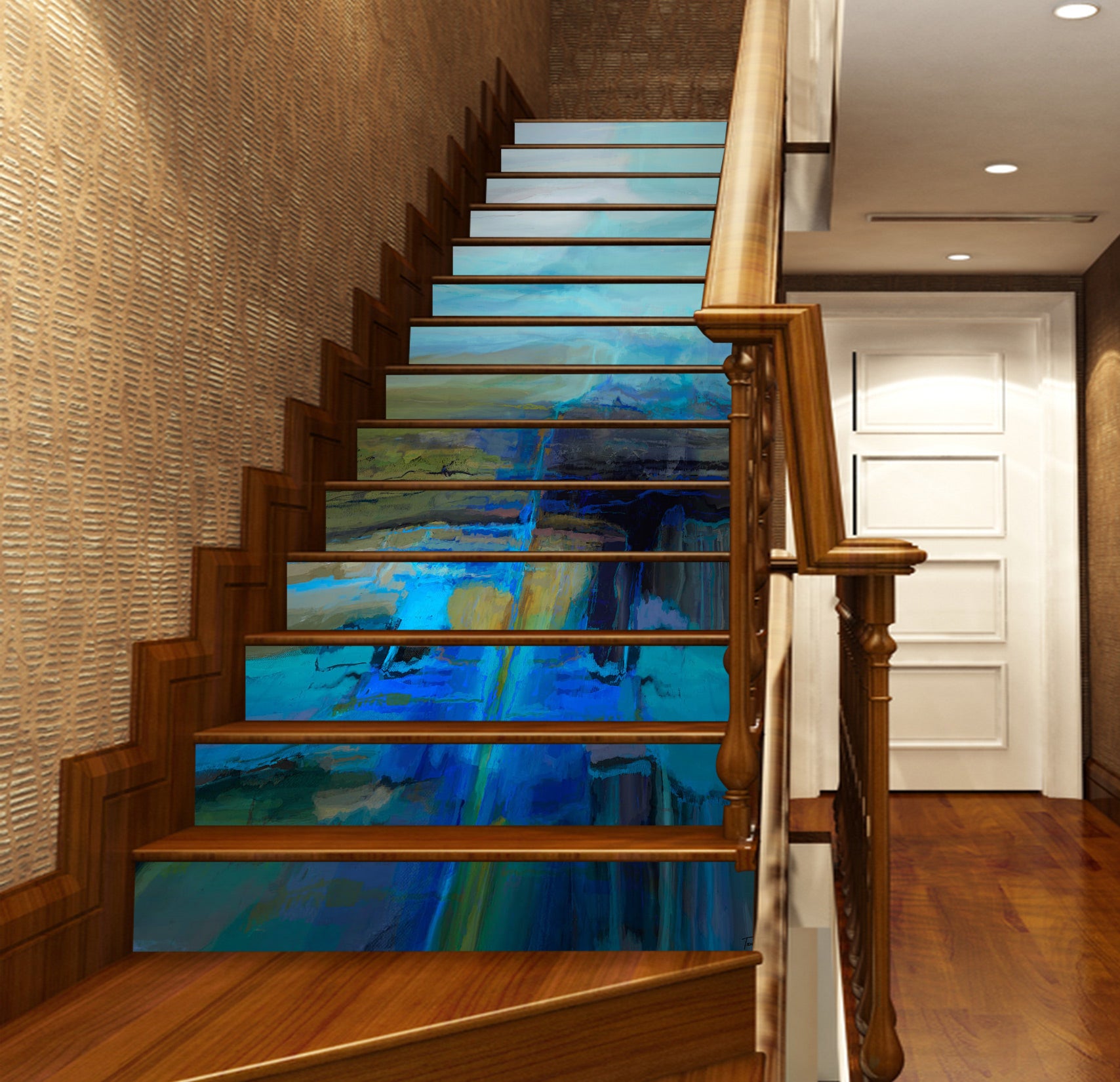 3D Pigment Blue 9474 Michael Tienhaara Stair Risers