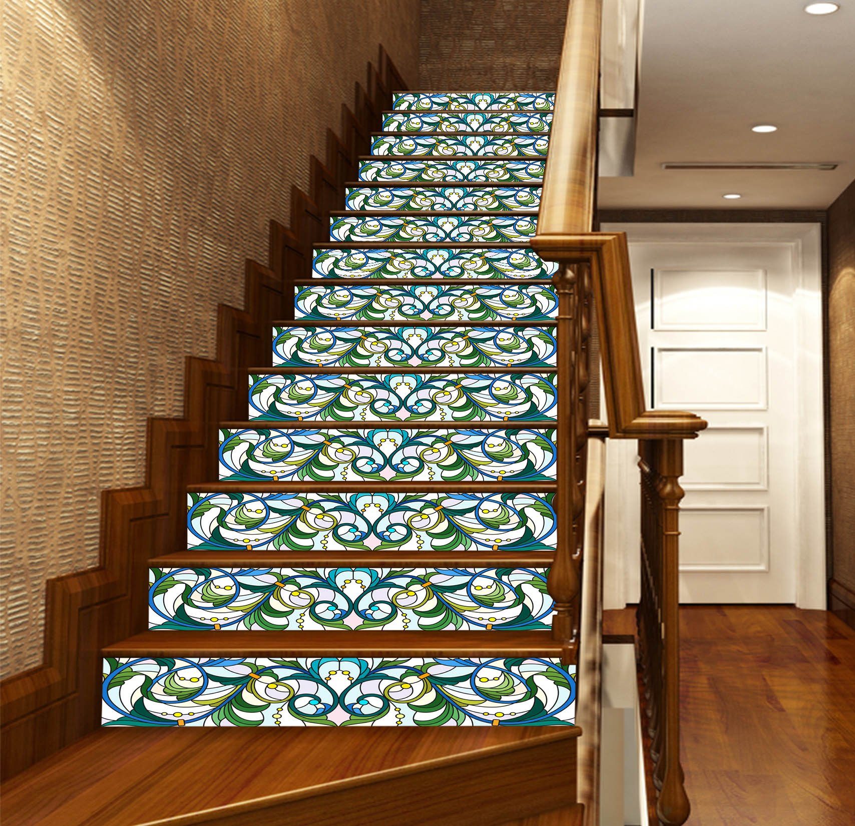 3D Flowers 6304 Stair Risers Wallpaper AJ Wallpaper 