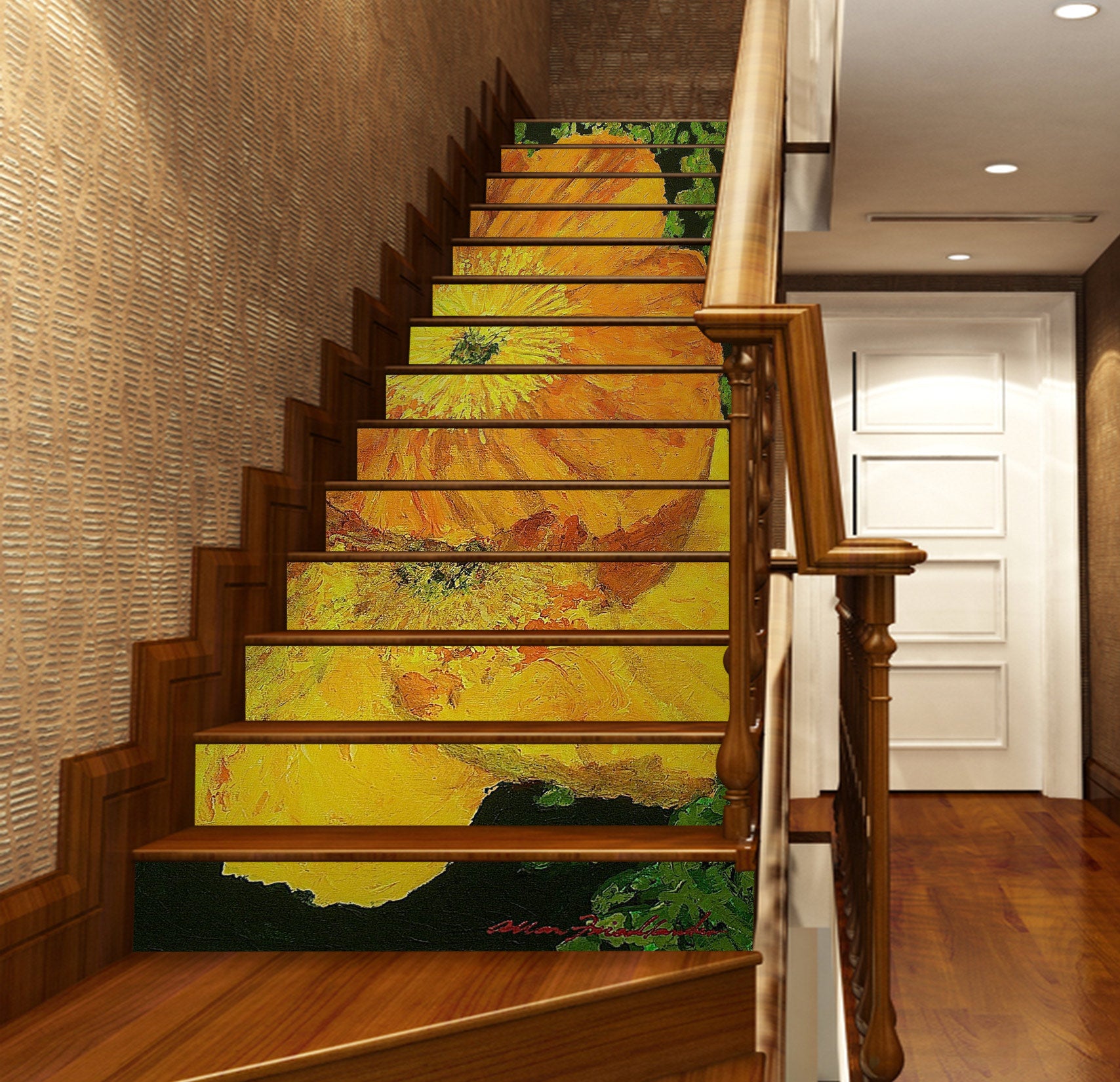 3D Yellow Flowers 89213 Allan P. Friedlander Stair Risers