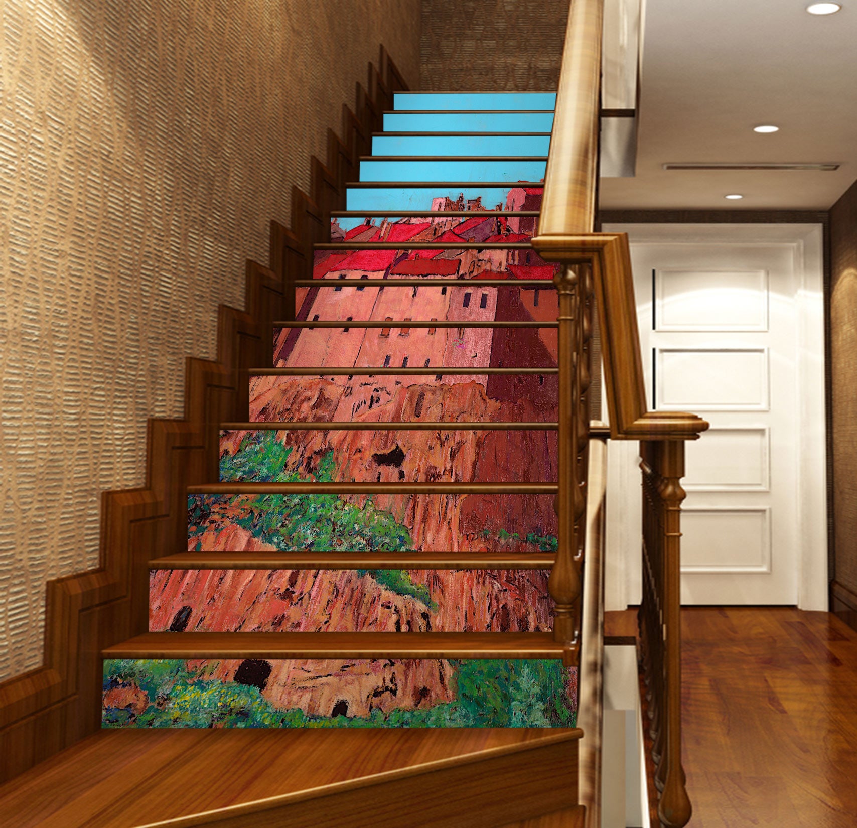 3D Mountain House Trees 90142 Allan P. Friedlander Stair Risers