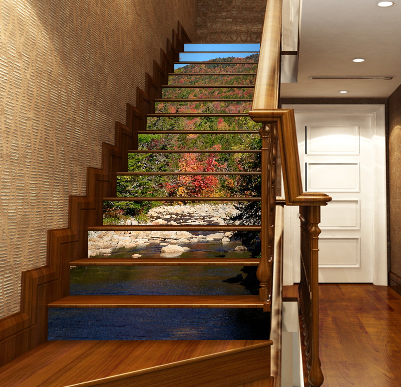 3D Riverside Forest 94111 Kathy Barefield Stair Risers