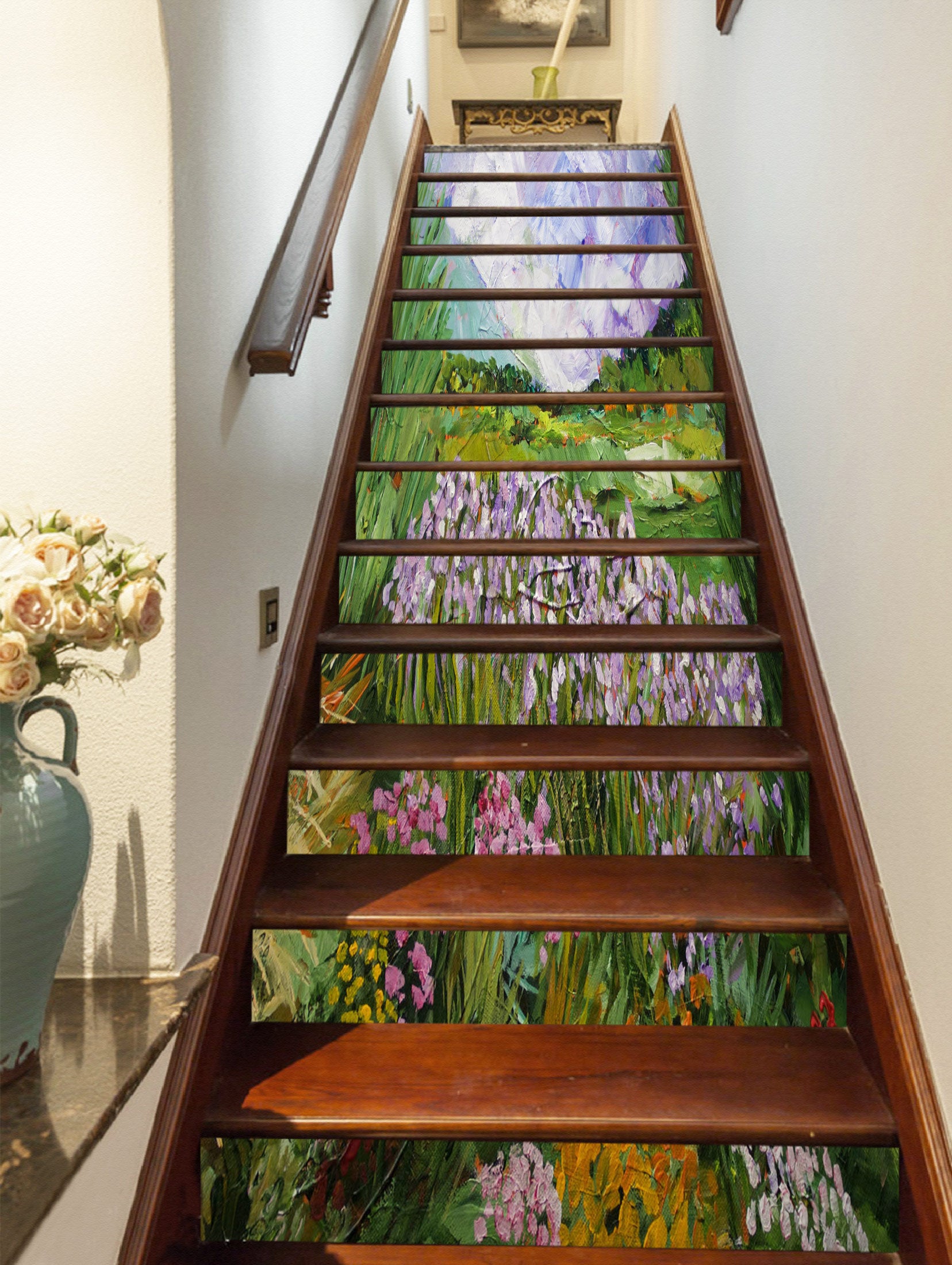 3D Flower Meadow 9098 Allan P. Friedlander Stair Risers