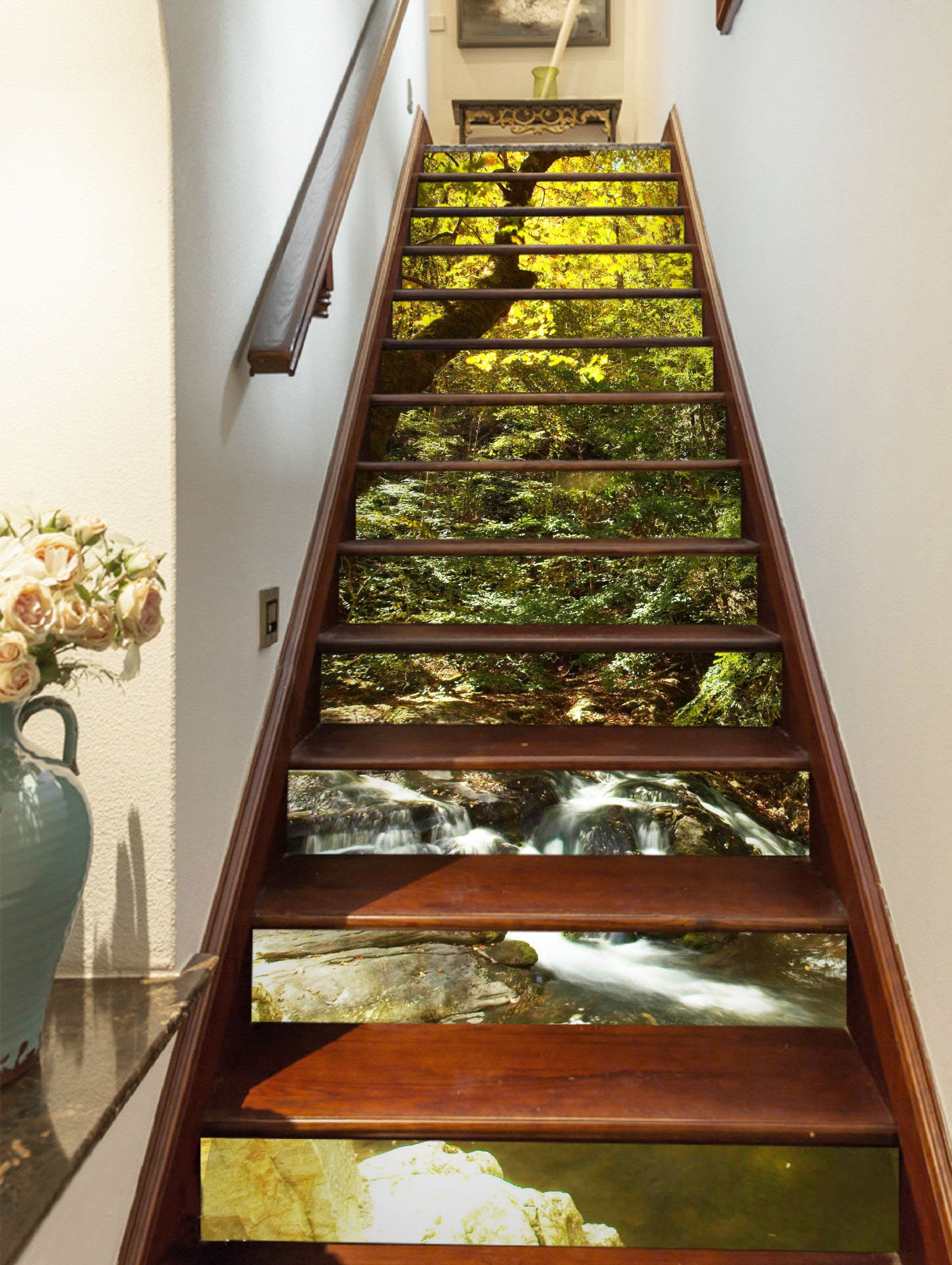 3D Jungle Stream 101107 Kathy Barefield Stair Risers