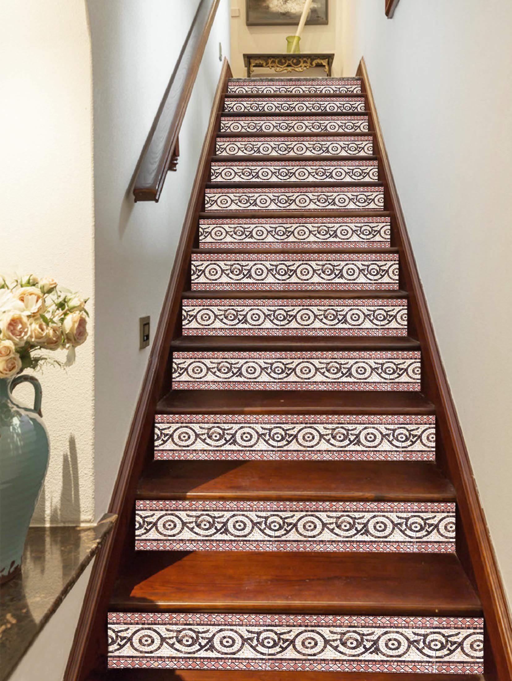 3D Retro Pattern 1730 Stair Risers Wallpaper AJ Wallpaper 