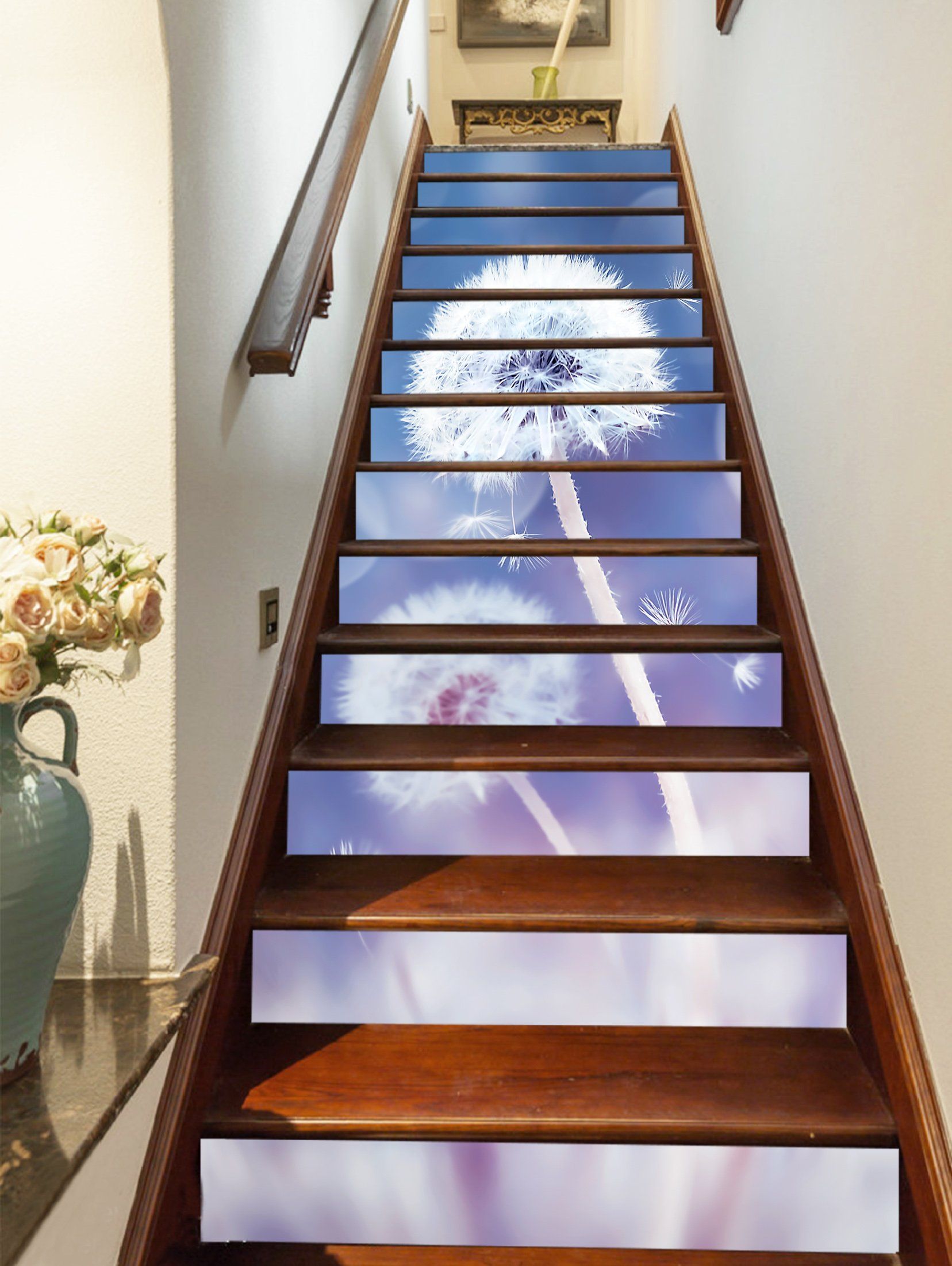 3D Dandelion 3520 Stair Risers Wallpaper AJ Wallpaper 