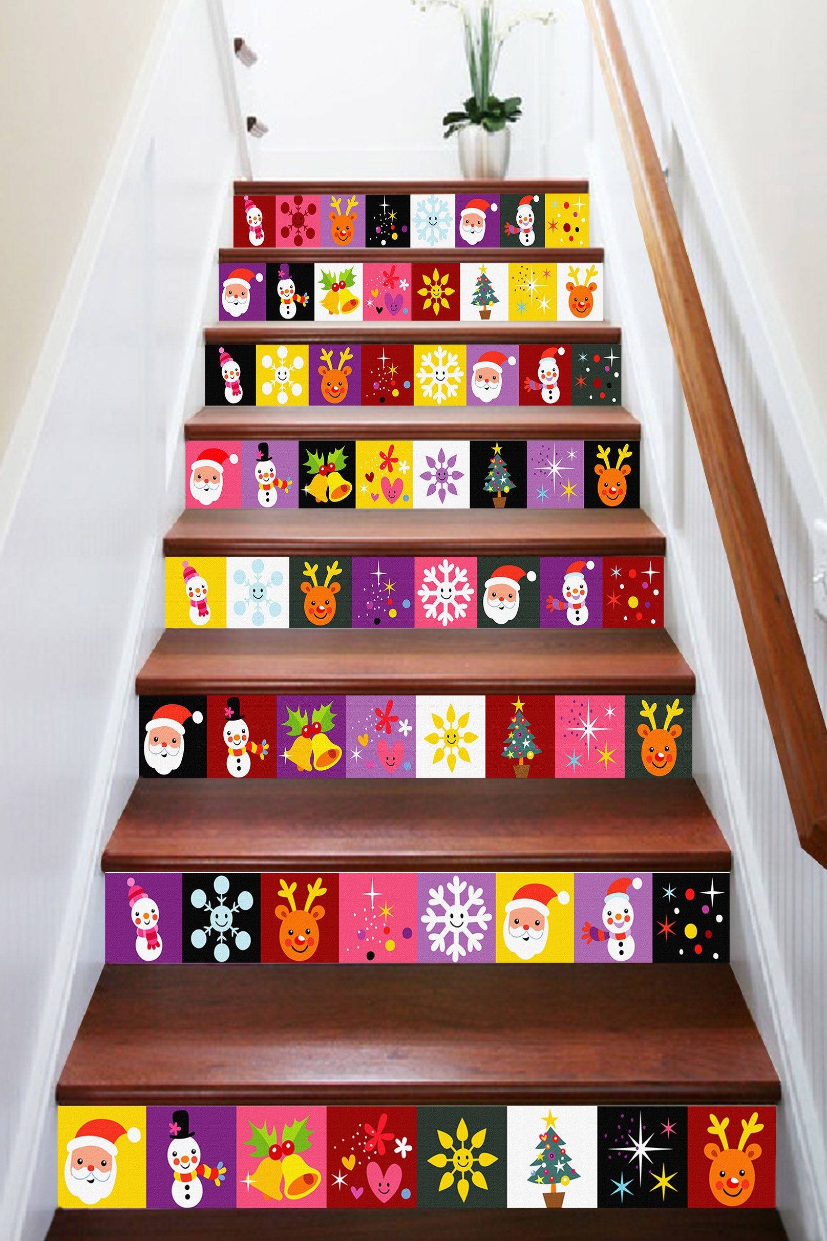 3D Cartoon Santa Claus 88 Stair Risers Wallpaper AJ Wallpaper 