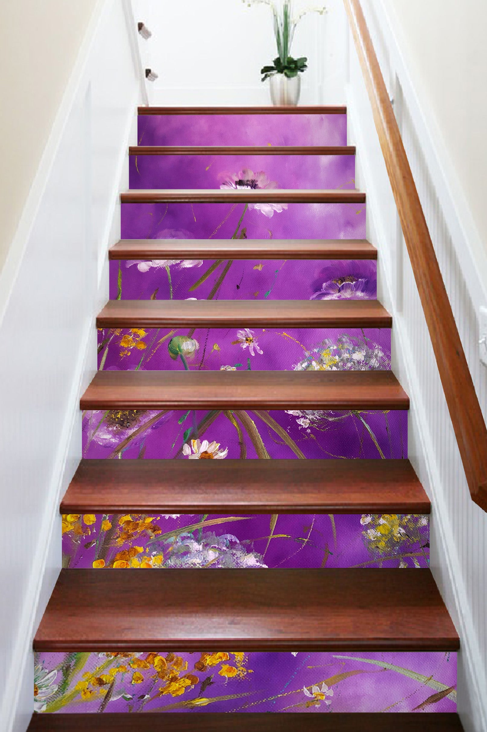 3D Colored Wildflowers 837 Skromova Marina Stair Risers