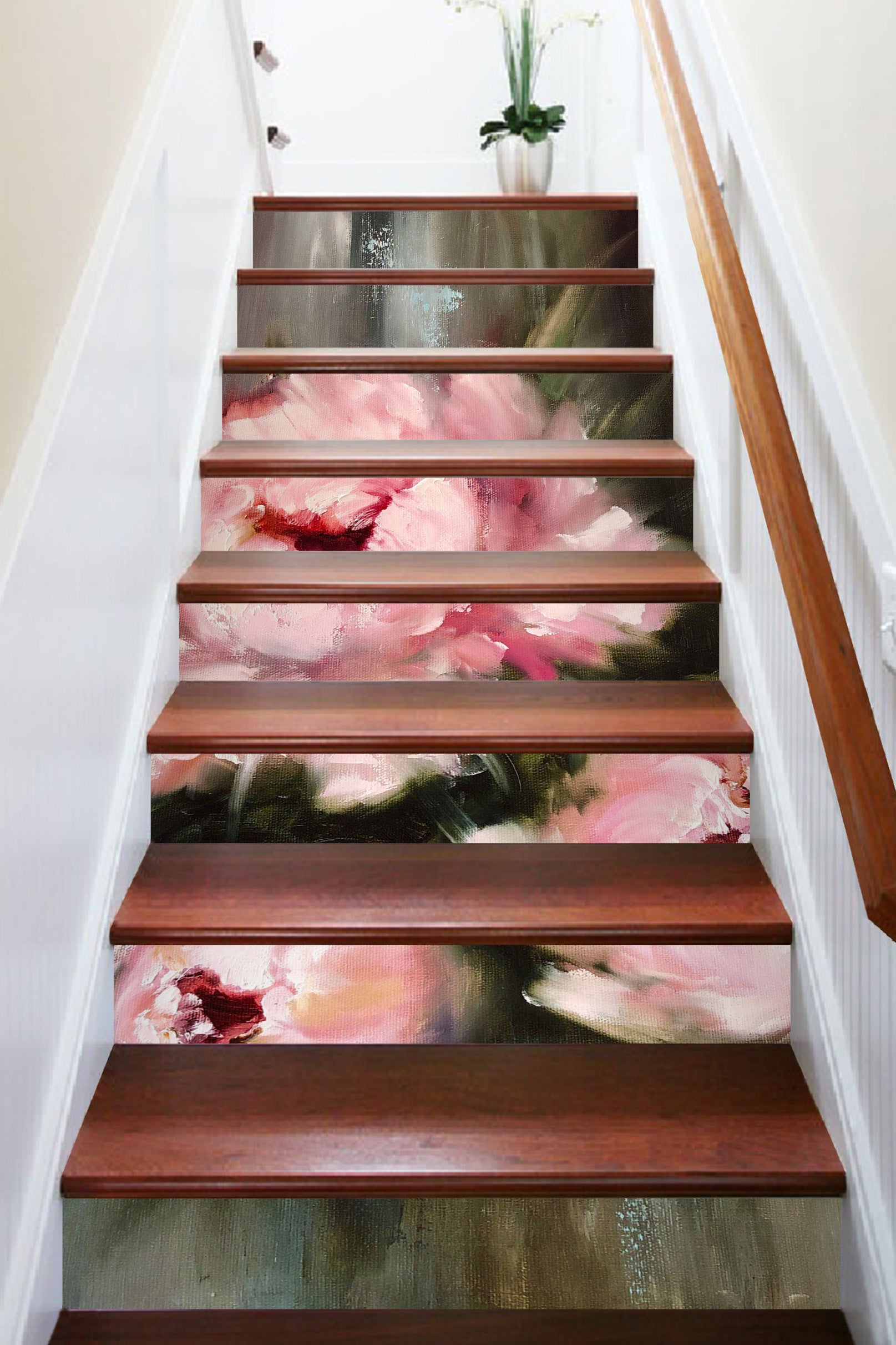 3D Pink Flower 2197 Skromova Marina Stair Risers