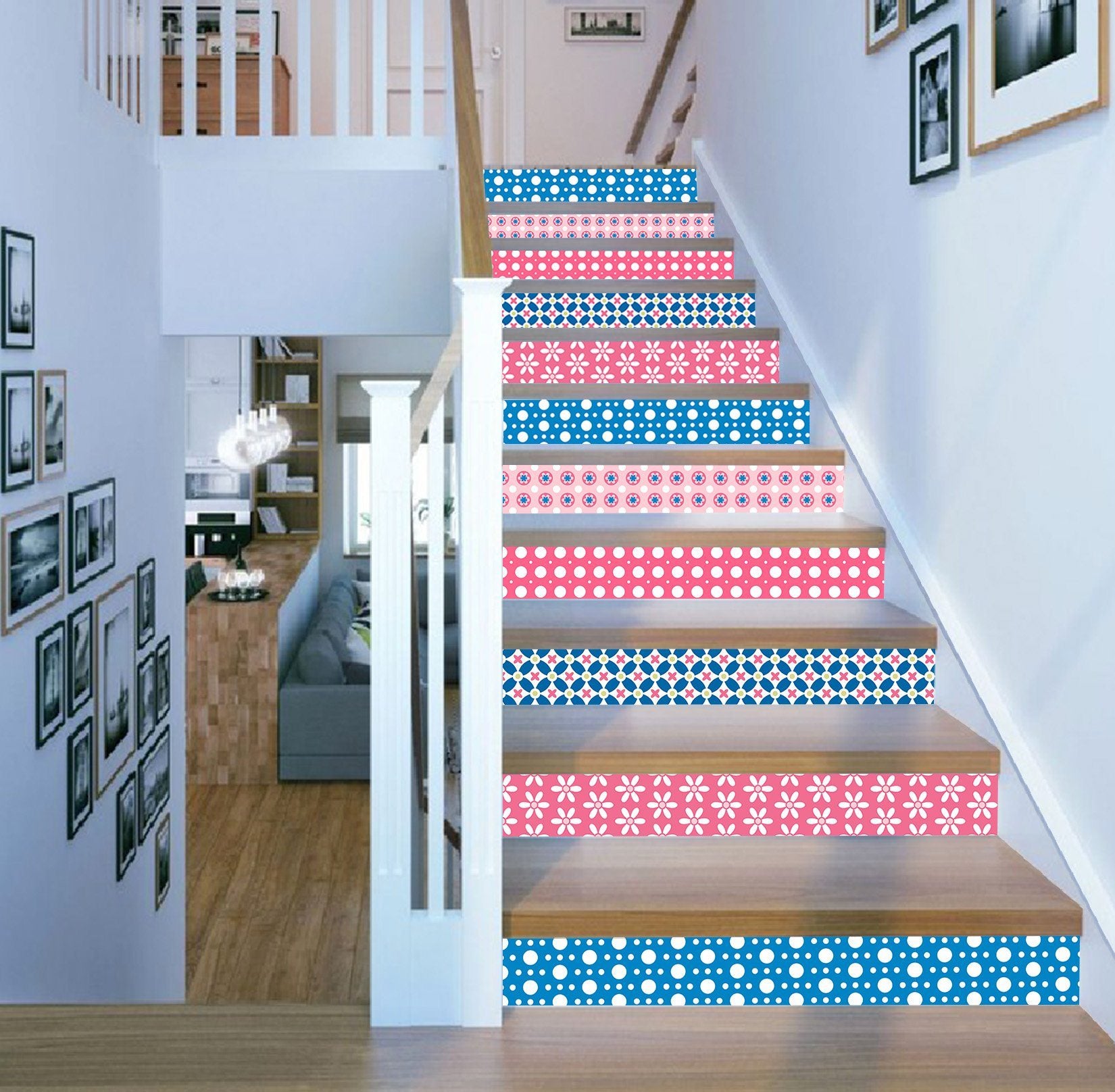 3D Pink Pattern 679 Stair Risers Wallpaper AJ Wallpaper 