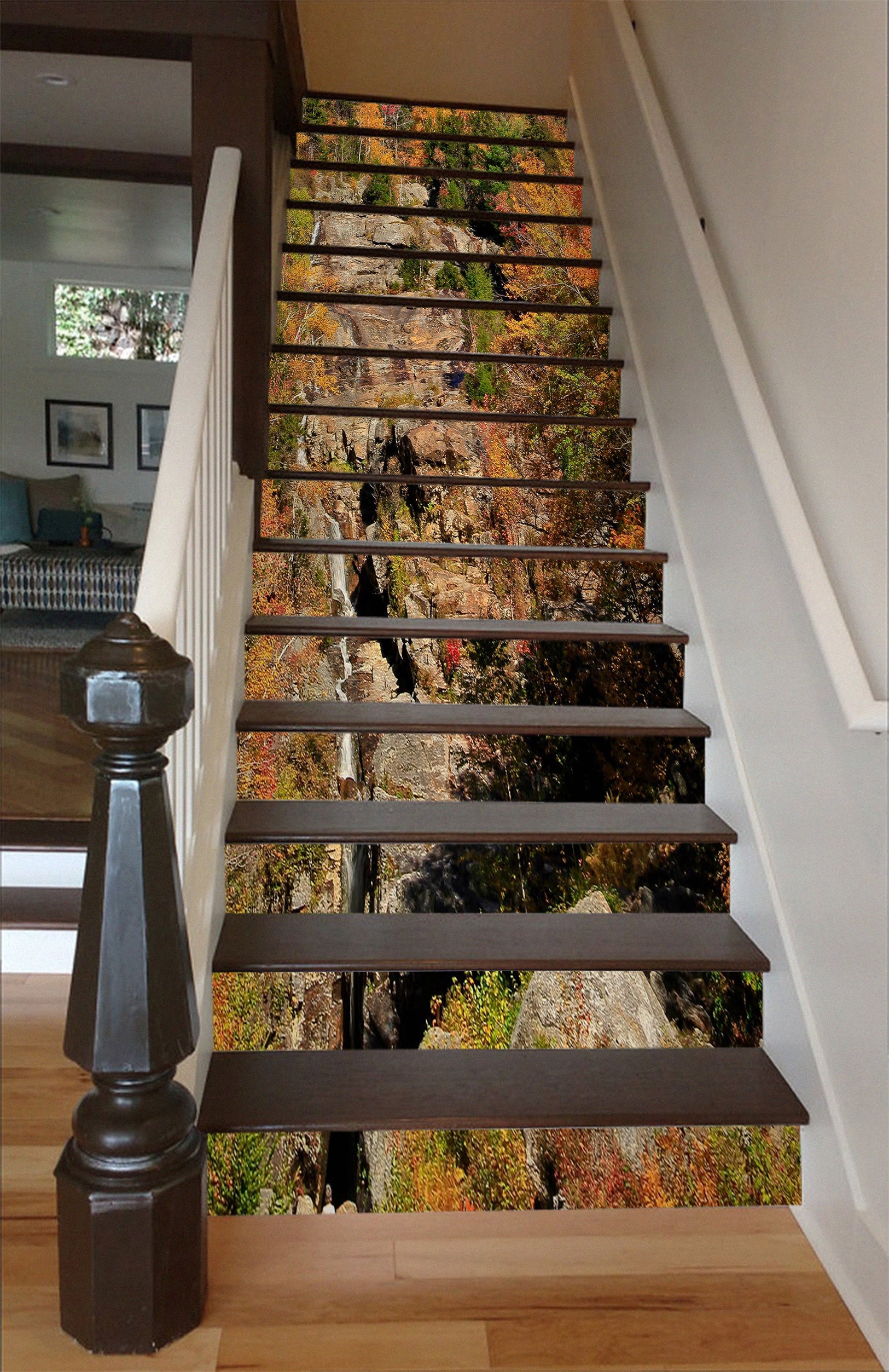 3D Mountain Forest 94112 Kathy Barefield Stair Risers