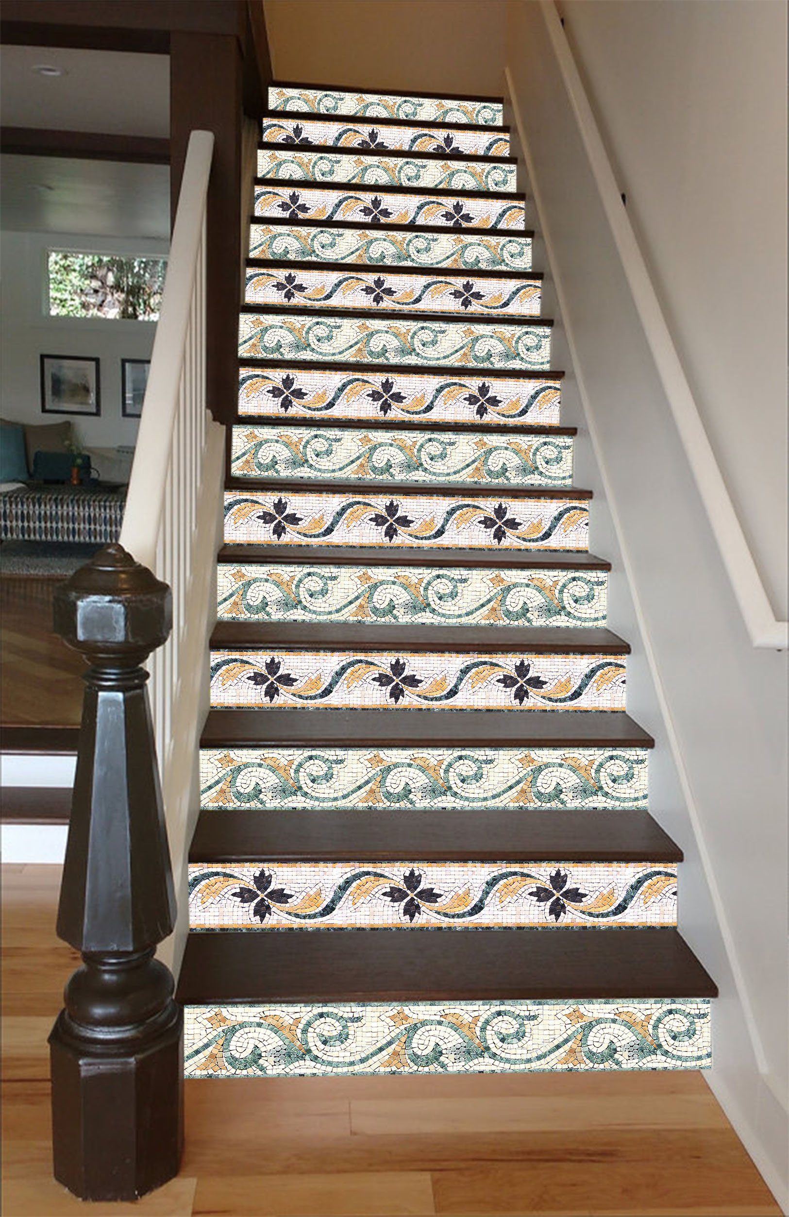 3D Fancy Borders IN Printing 33 Stair Risers Wallpaper AJ Wallpaper 