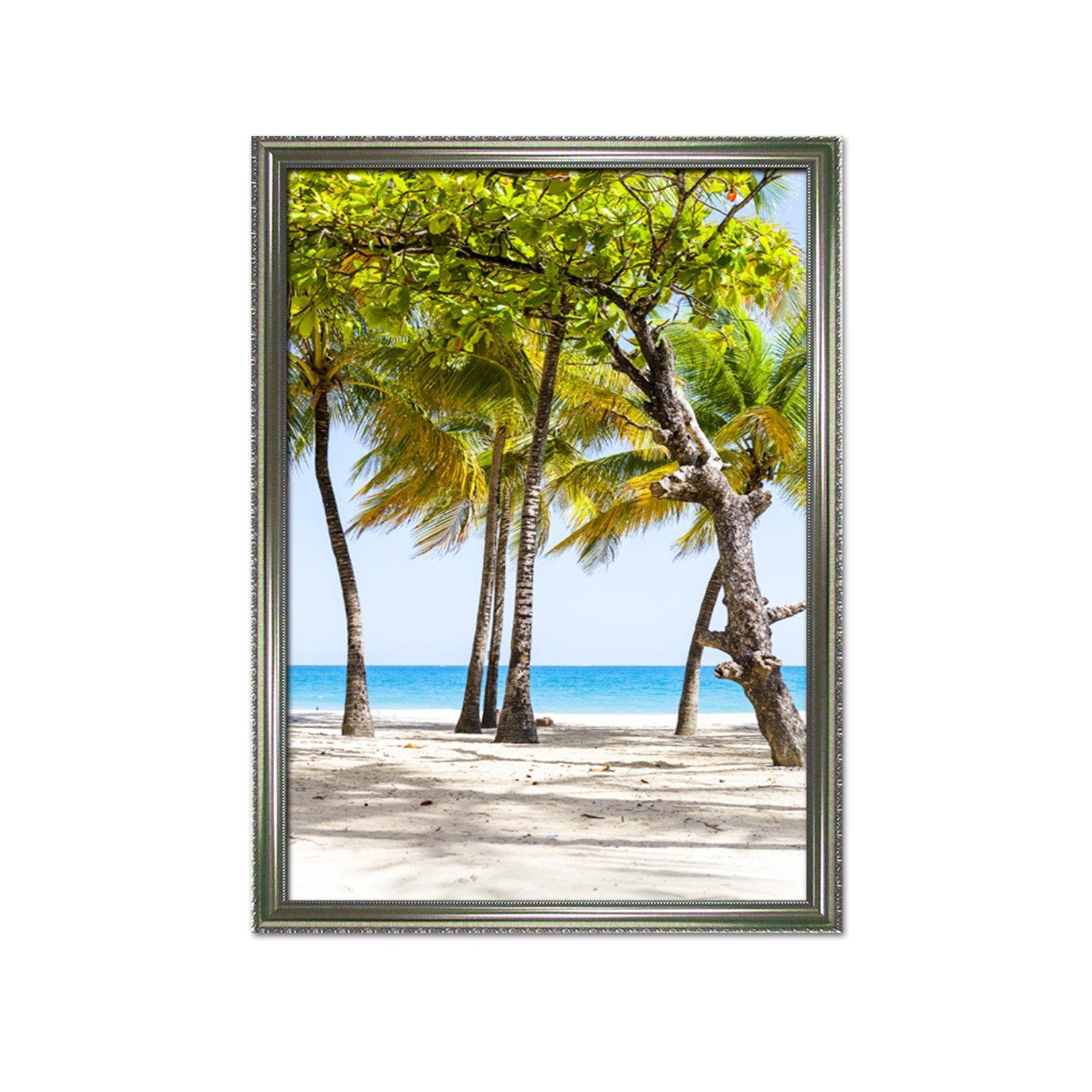 3D Seaside Tree 043 Fake Framed Print Painting Wallpaper AJ Creativity Home 