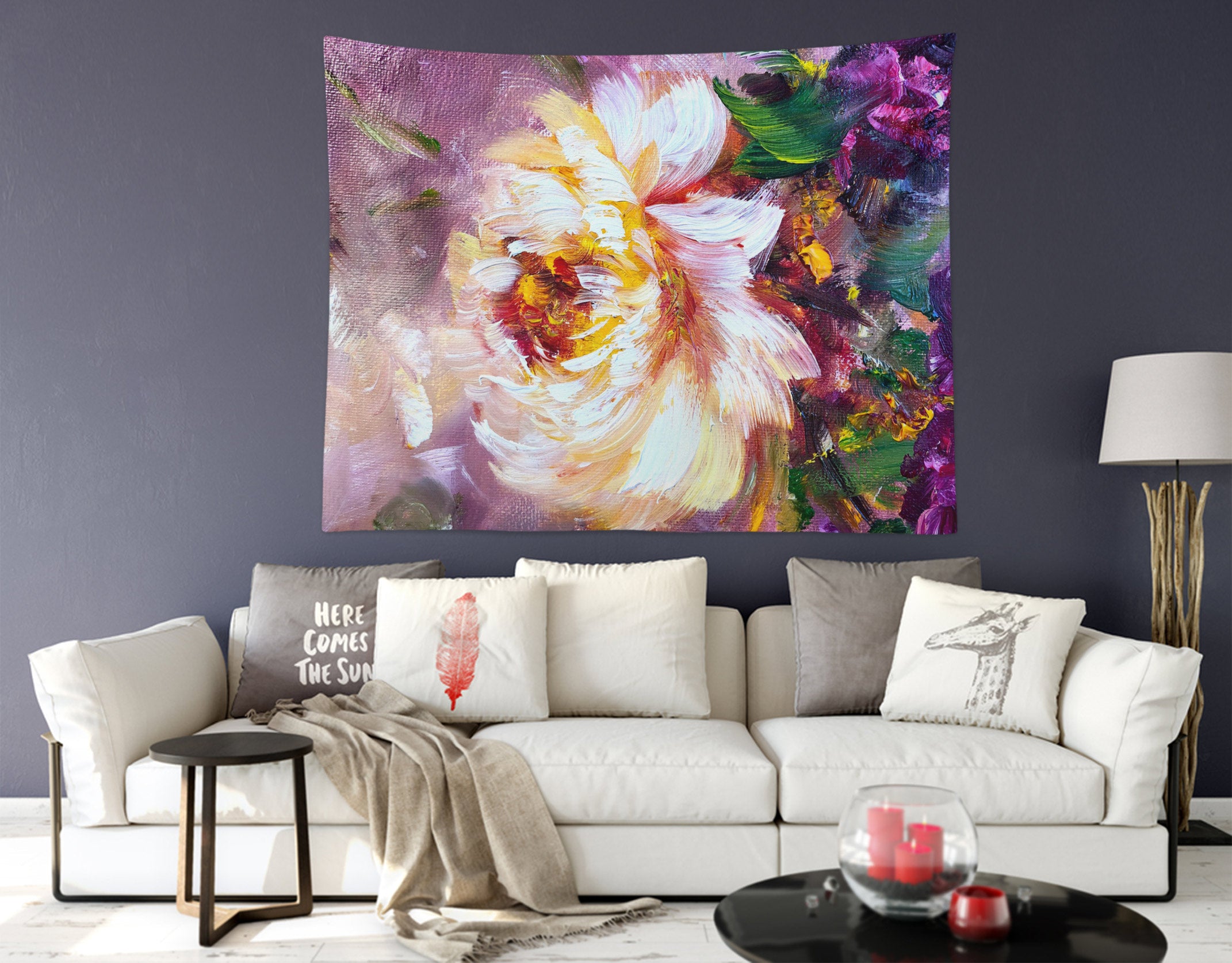 3D Flower Style 3496 Skromova Marina Tapestry Hanging Cloth Hang