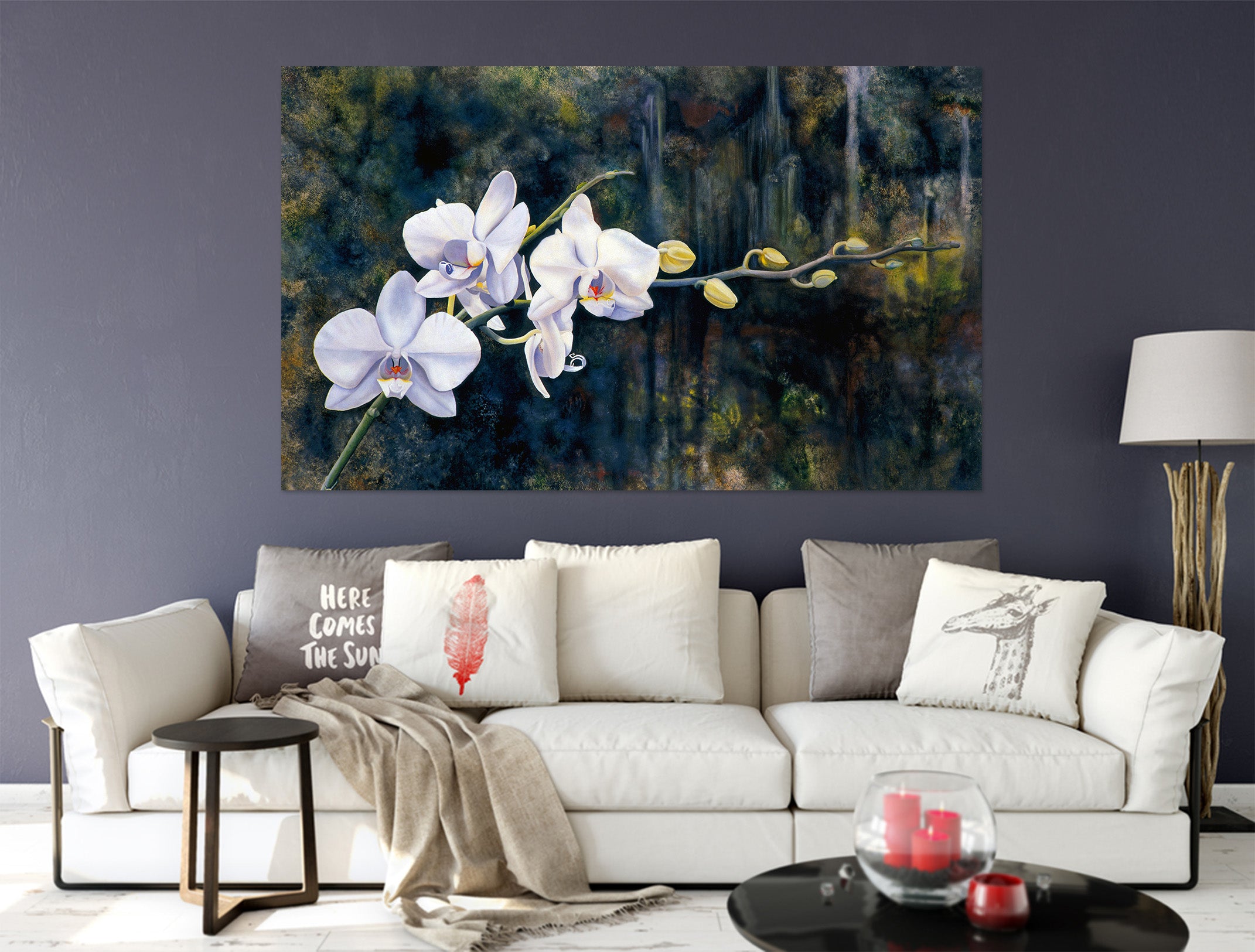 3D White Flowers 110112 Matthew Holden Bates Wall Sticker