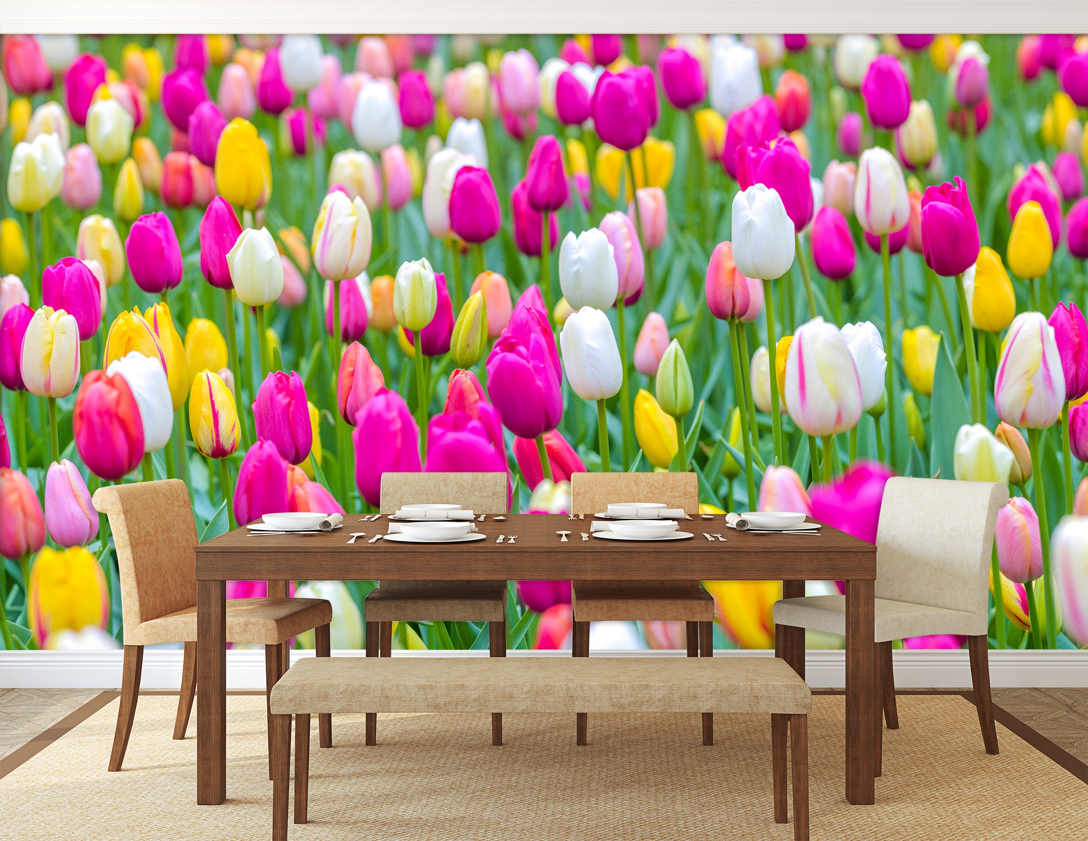 3D Tulip Garden 6225 Assaf Frank Wall Mural Wall Murals