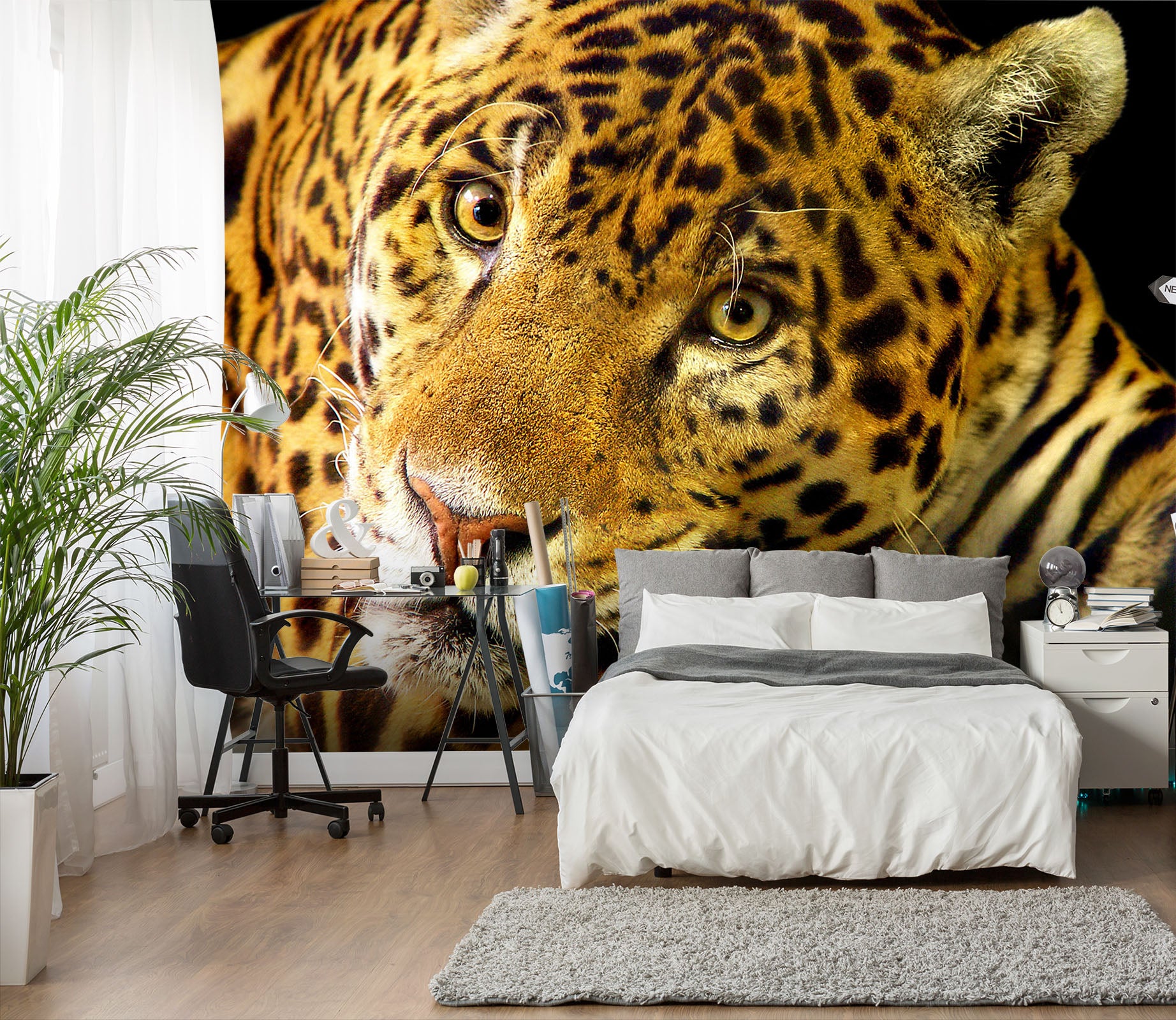 3D Leopard Leisure 431 Wall Murals