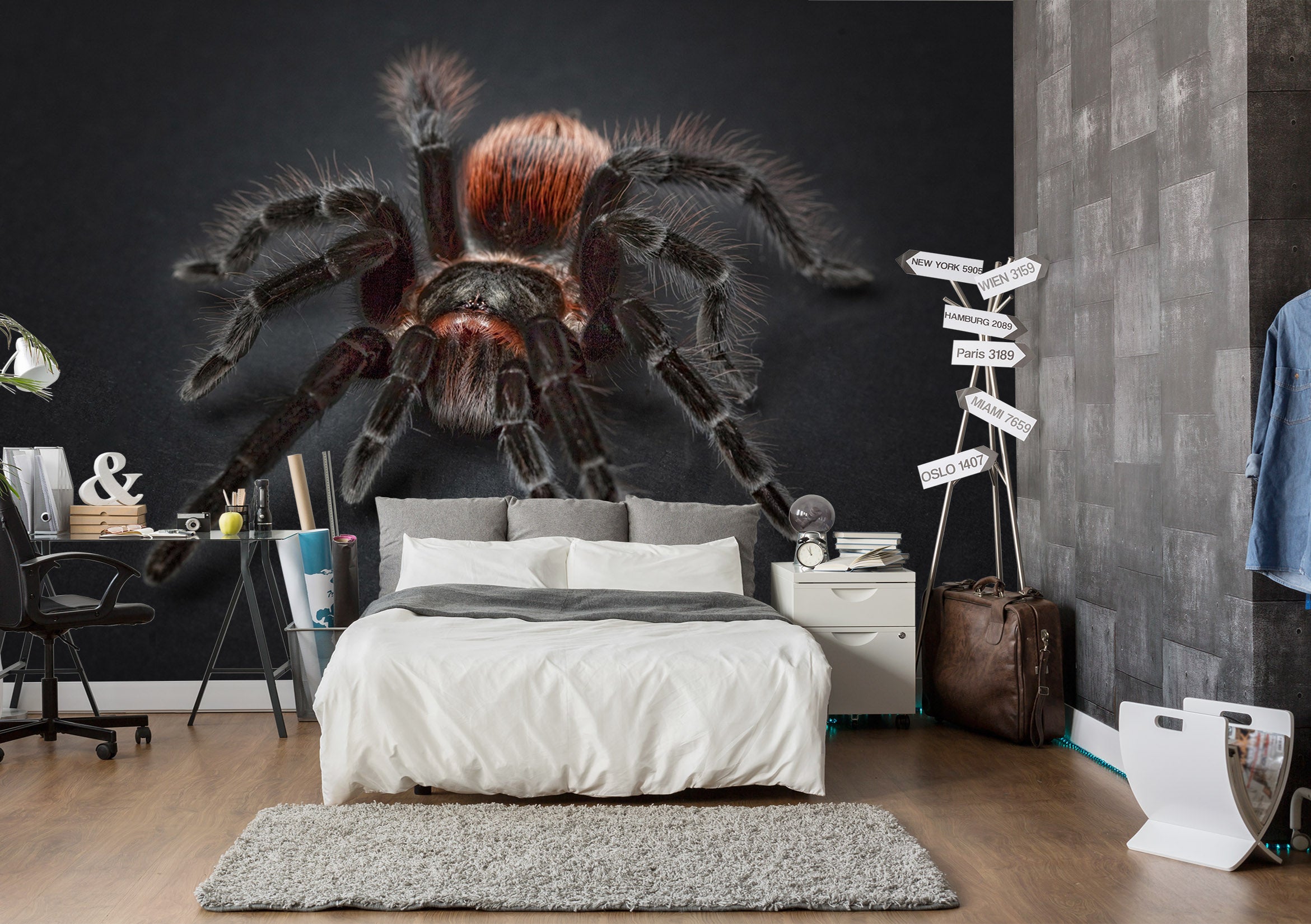 3D Red Spider 265 Wall Murals