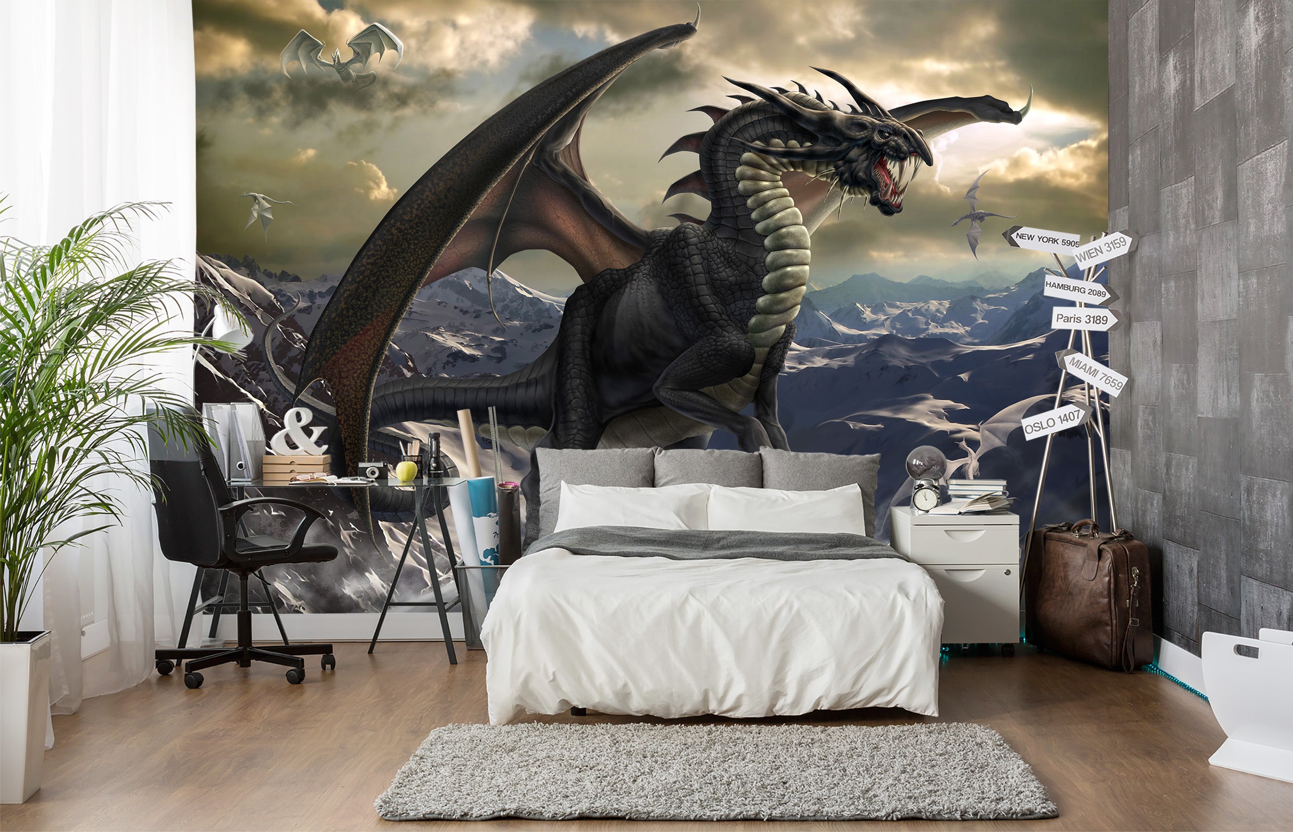 3D Dragon 4200 Tom Wood Wall Mural Wall Murals