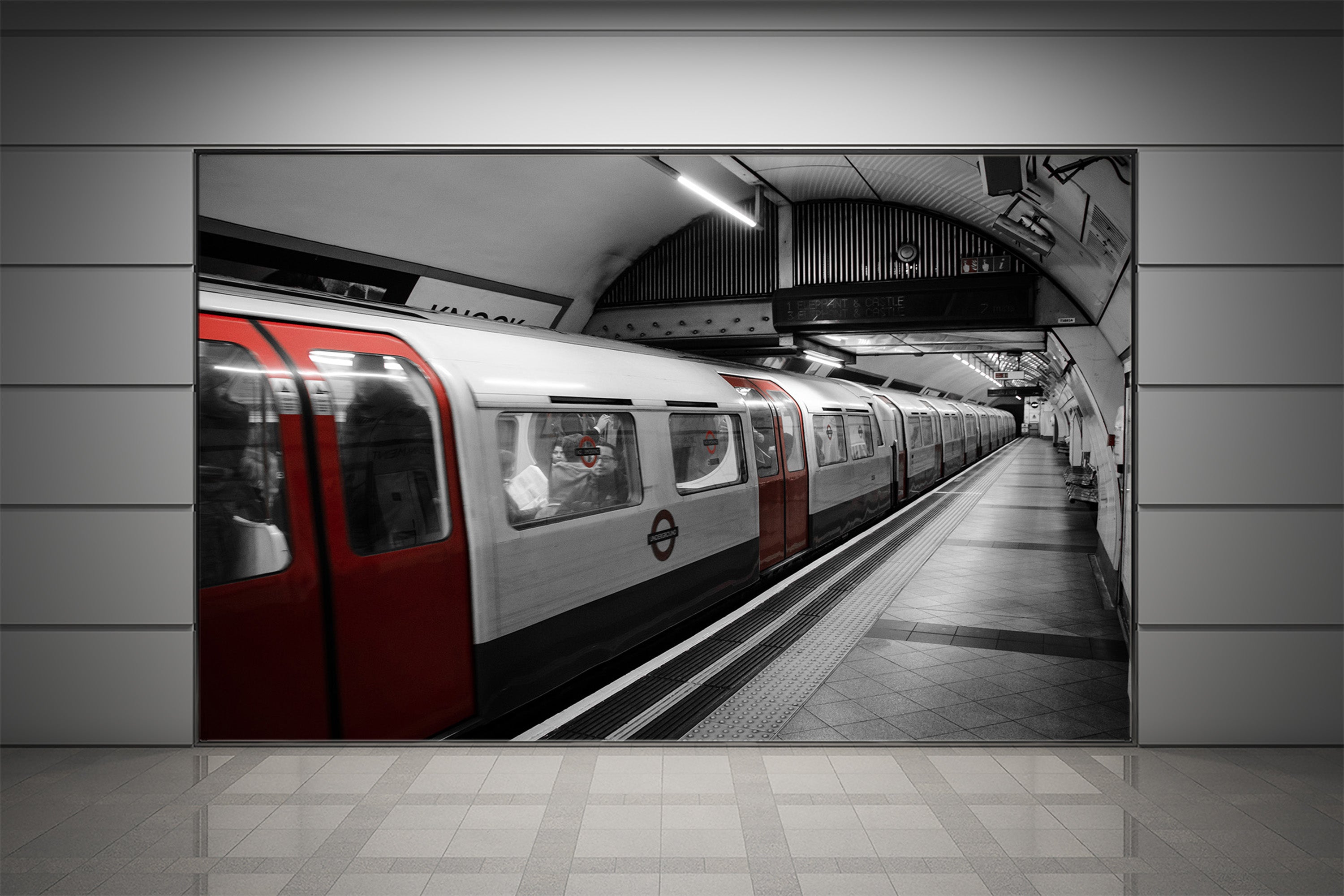 3D Subway Platform 217 Vehicle Wall Murals