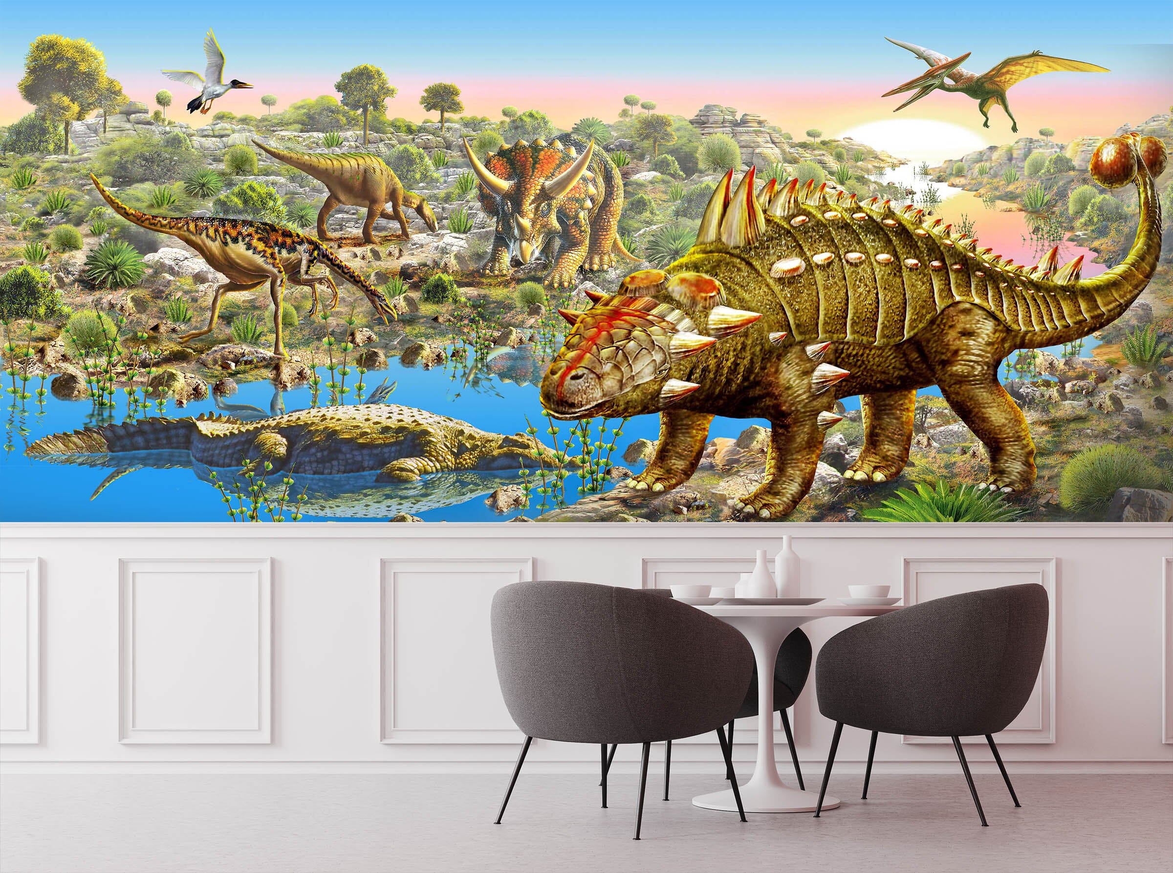 3D Dinosaur World 1402 Adrian Chesterman Wall Mural Wall Murals Wallpaper AJ Wallpaper 2 