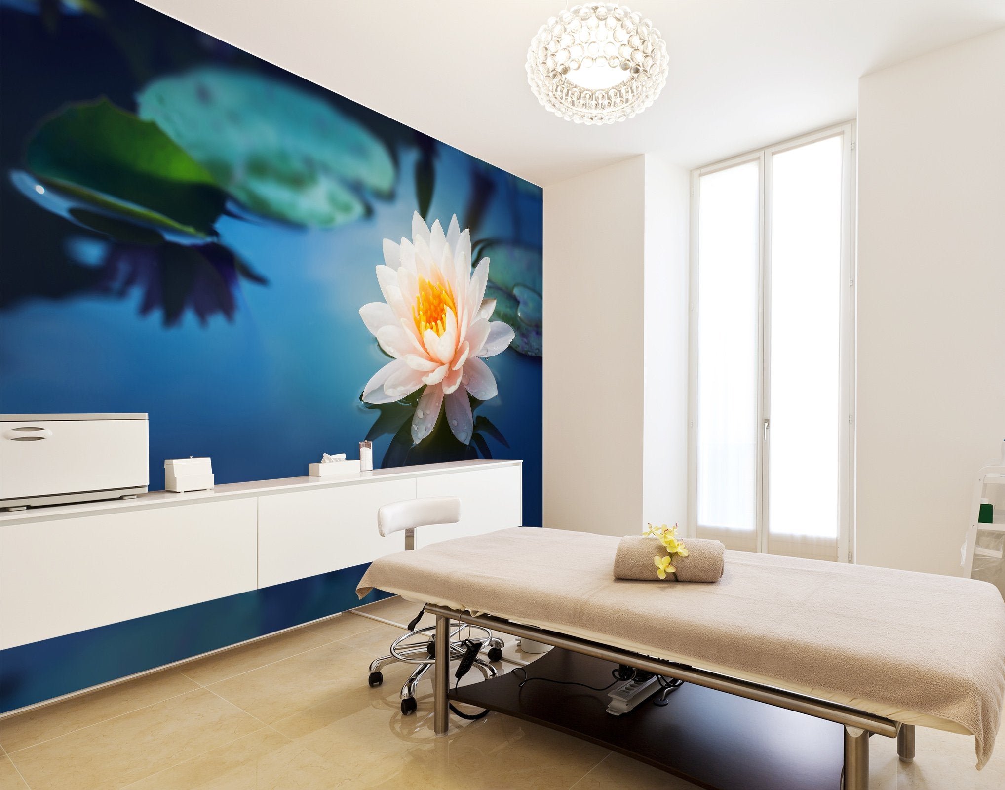 3D Lotus Flower Leaves 62 Wall Murals Wallpaper AJ Wallpaper 2 