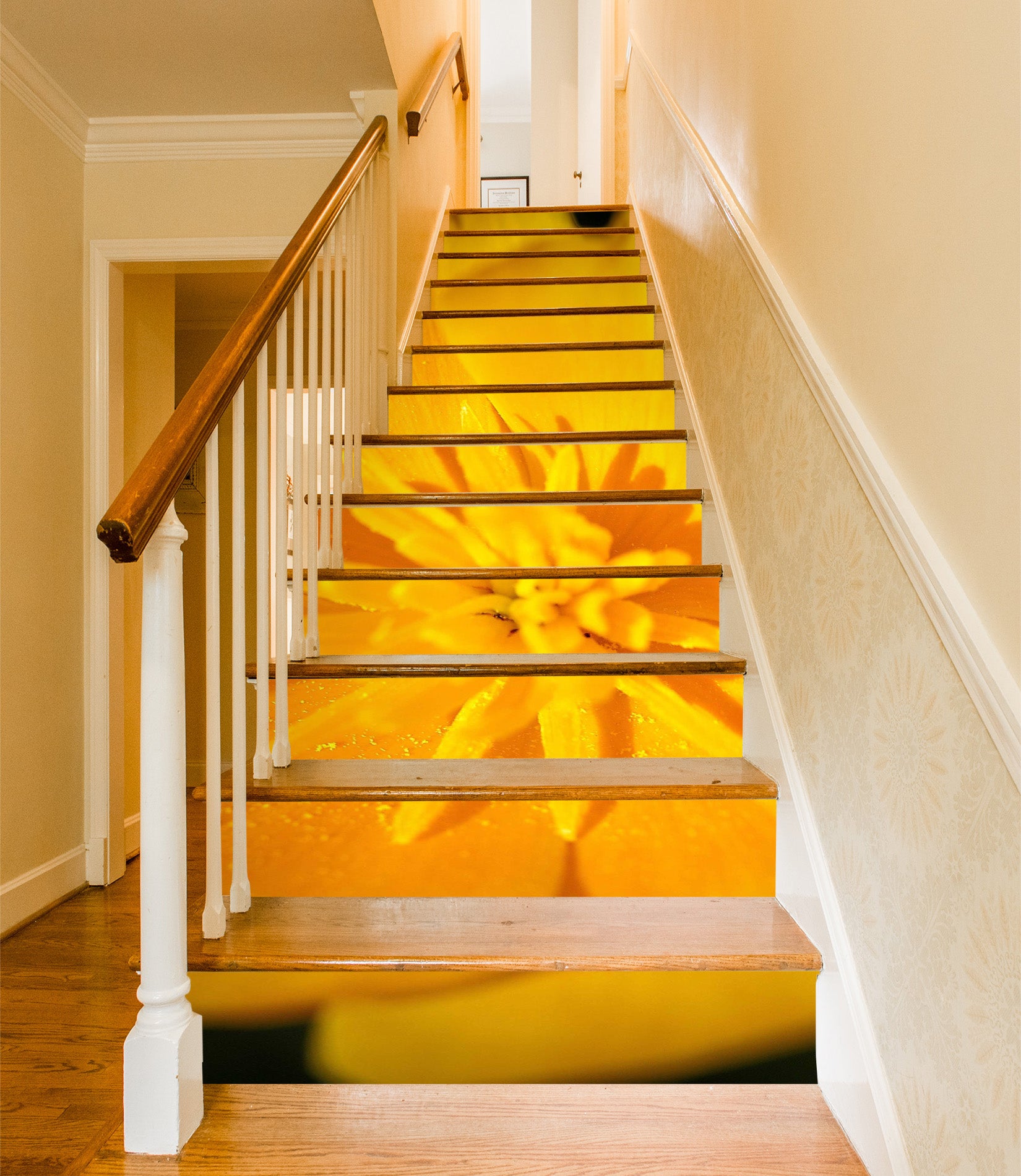 3D Yellow Flowers 9488 Kathy Barefield Stair Risers