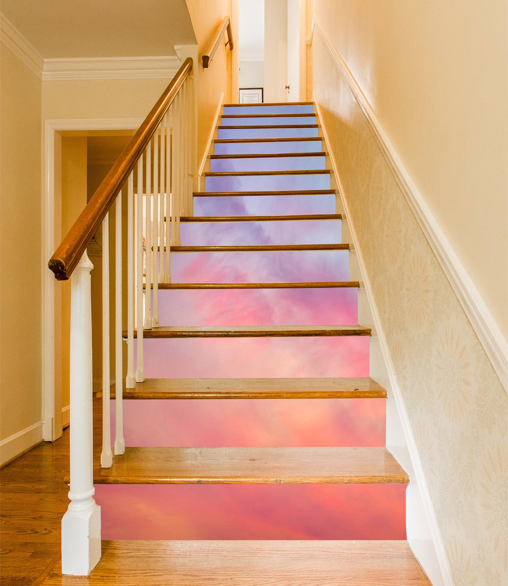 3D Pink Clouds 99173 Assaf Frank Stair Risers