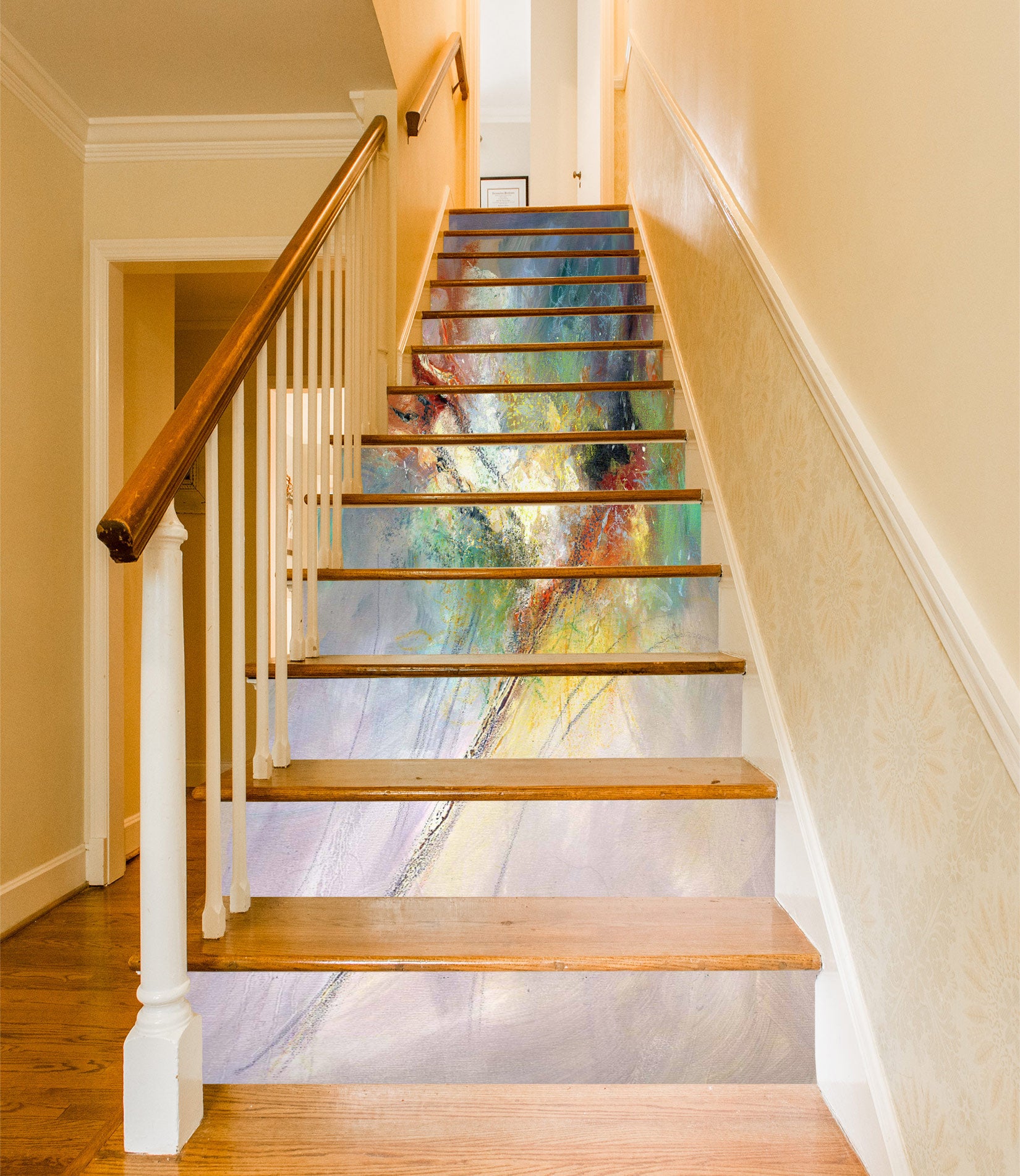 3D Colorful Texture 9807 Anne Farrall Doyle Stair Risers